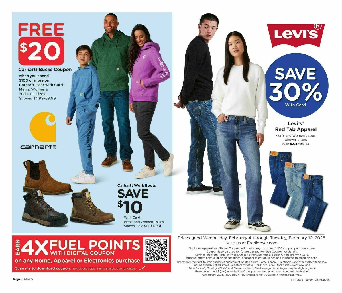 Fred Meyer Home & Apparel Weekly Ad from February 4