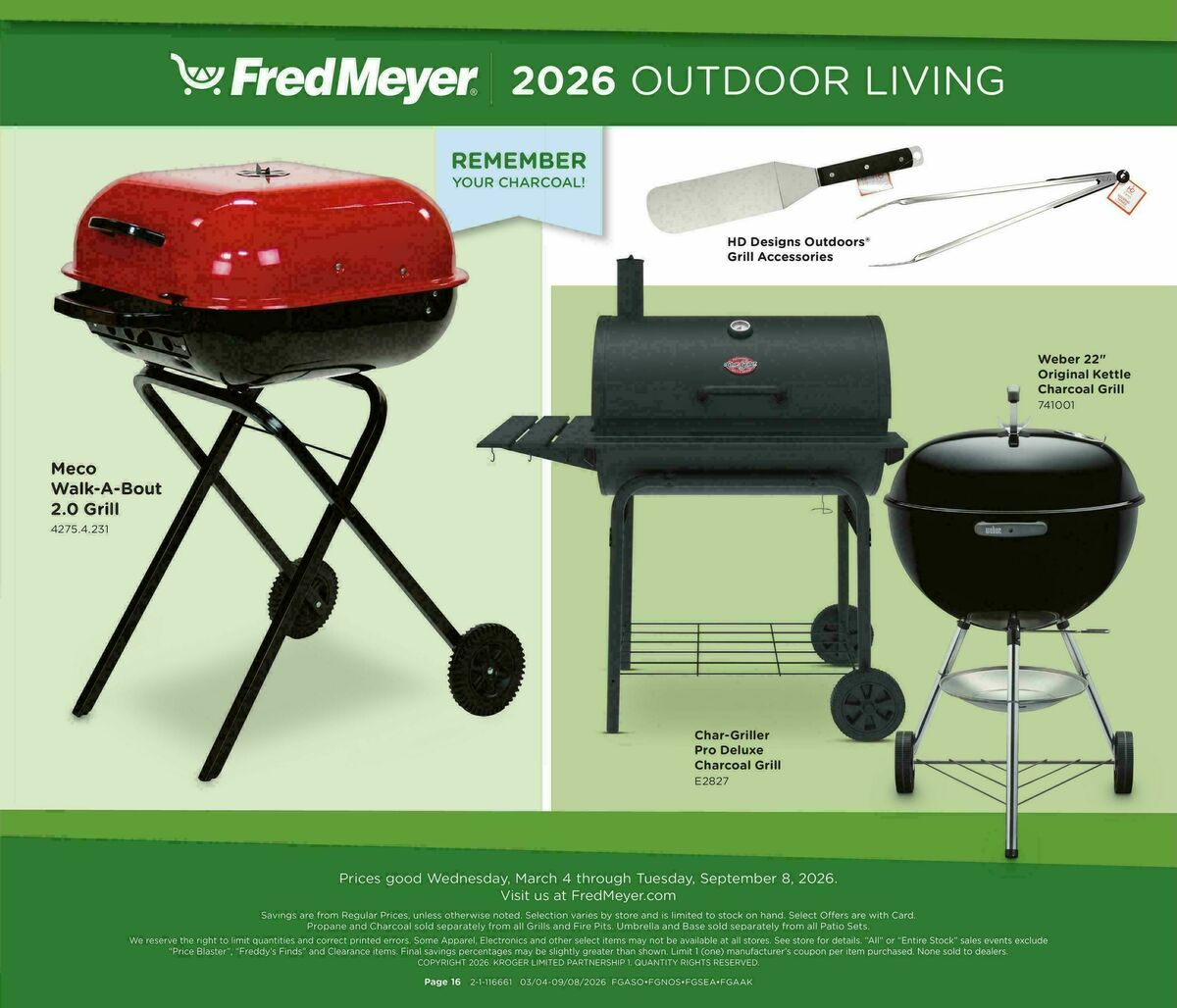Fred Meyer Outdoor Living Weekly Ad from March 4