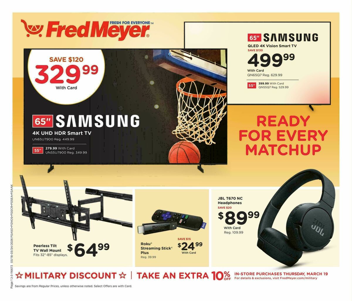 Fred Meyer Home & Apparel Weekly Ad from March 18