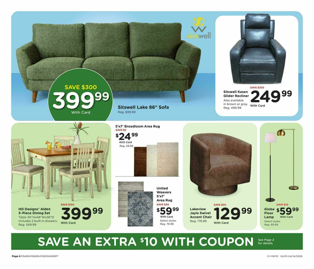 Fred Meyer Home & Apparel Weekly Ad from April 1