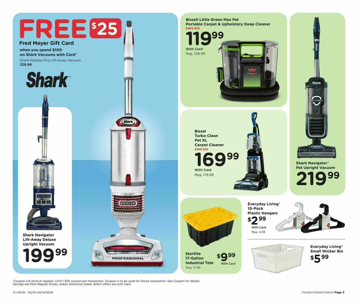 Fred Meyer Home & Apparel Weekly Ad from April 1
