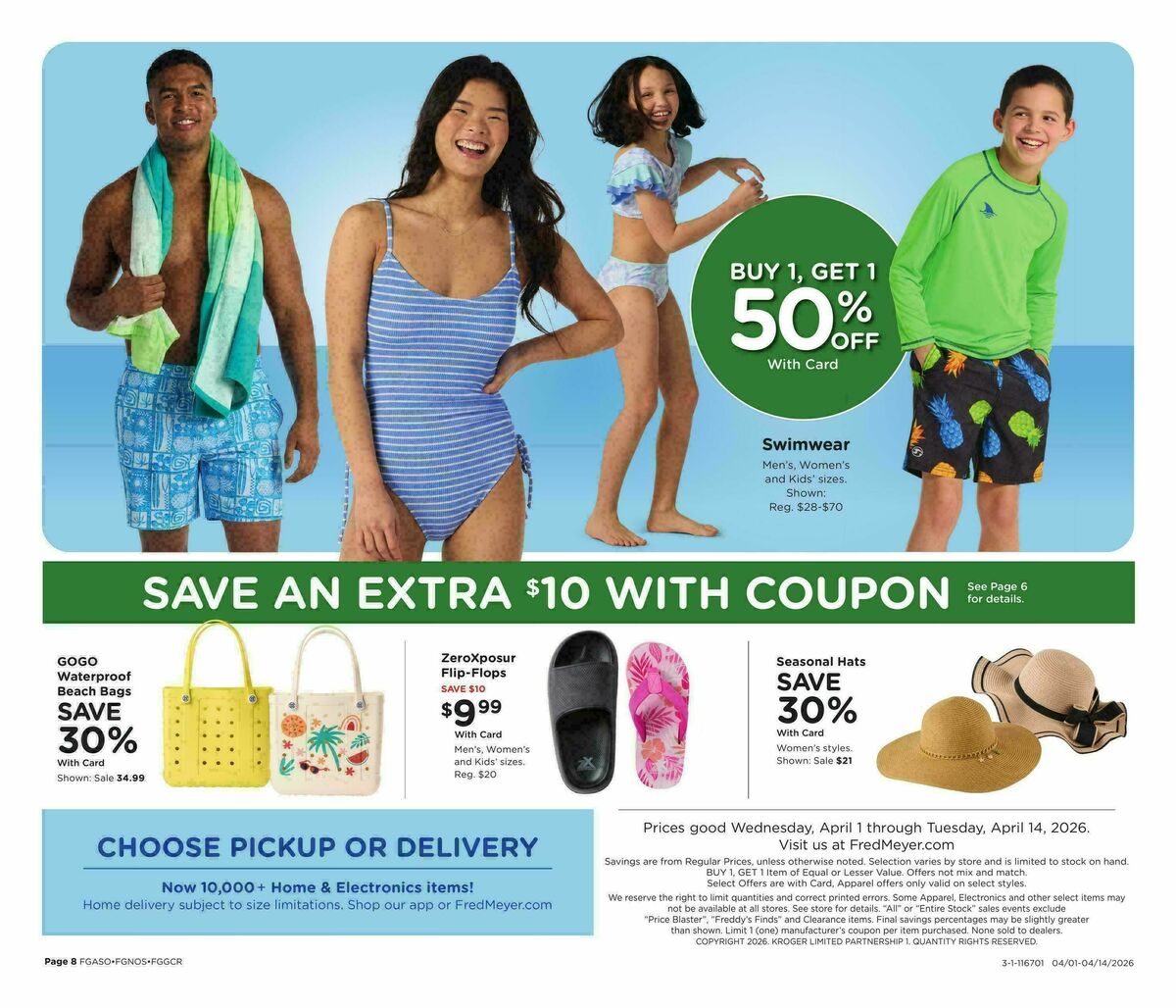 Fred Meyer Home & Apparel Weekly Ad from April 1
