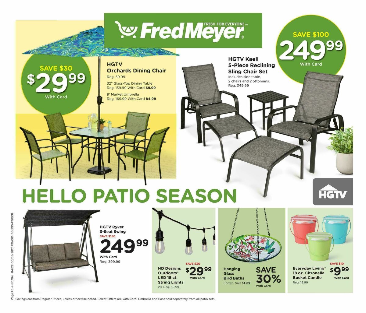 Fred Meyer Home & Apparel Weekly Ad from April 22