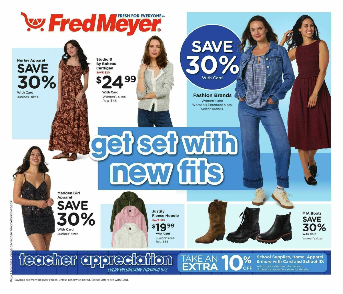 Fred Meyer Home & Apparel Weekly Ad from August 5