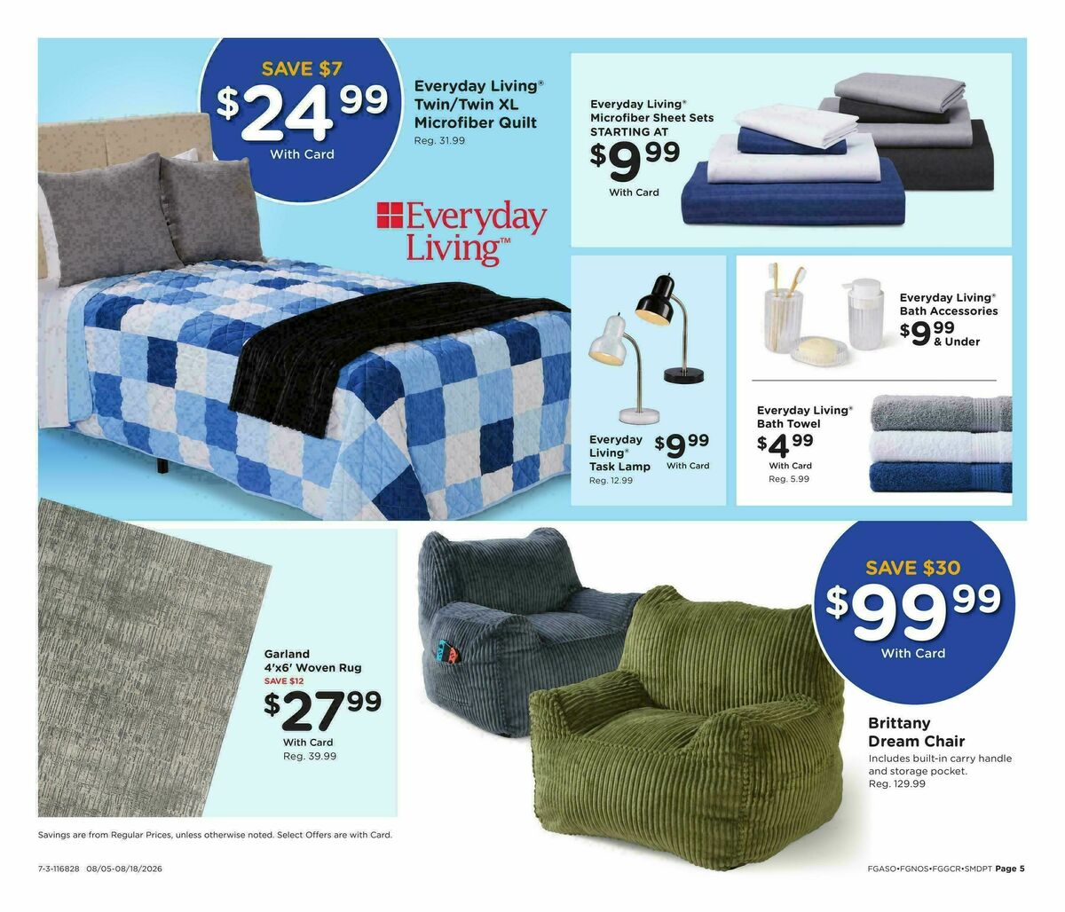 Fred Meyer Home & Apparel Weekly Ad from August 5