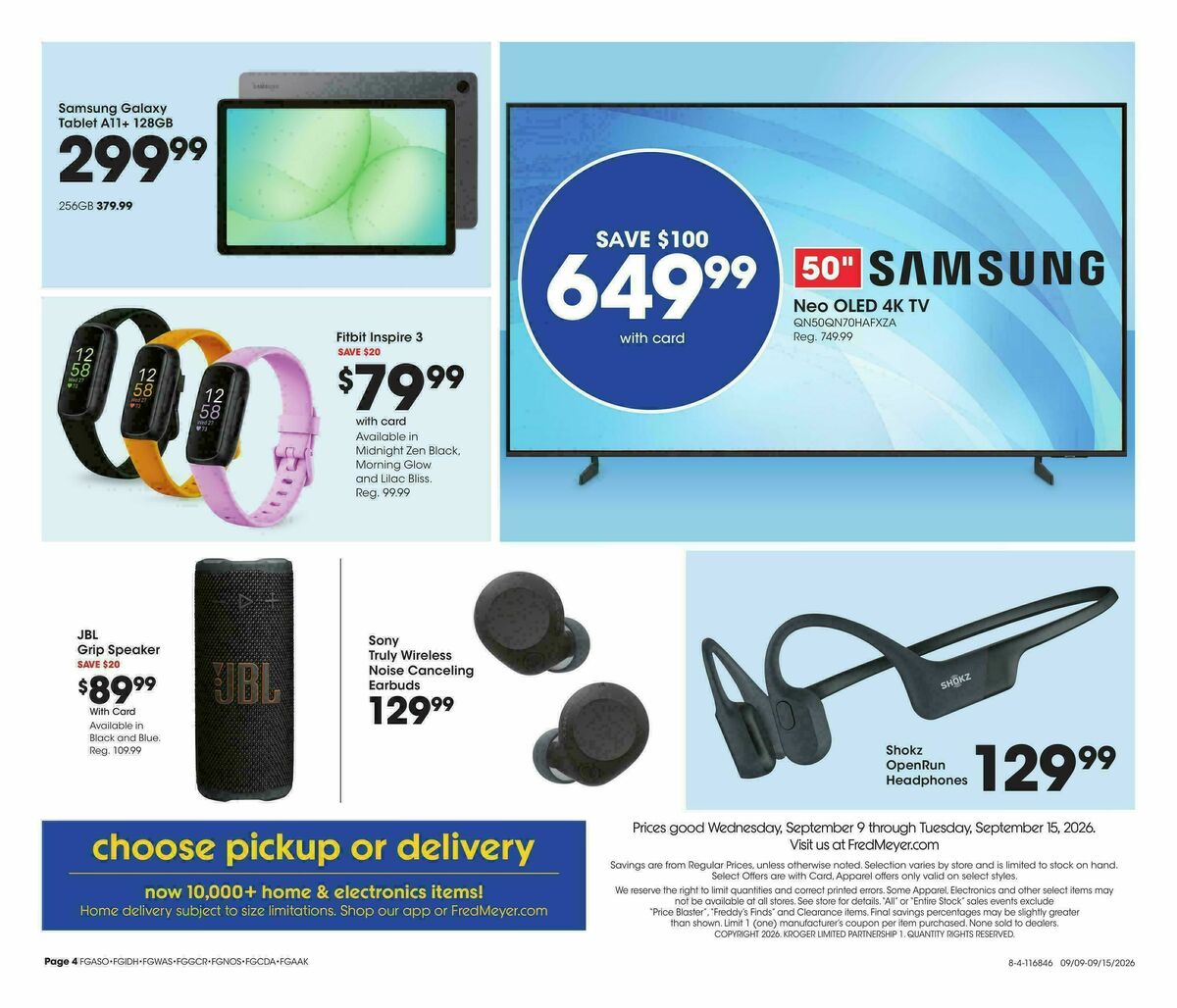 Fred Meyer Weekly Ad from September 9