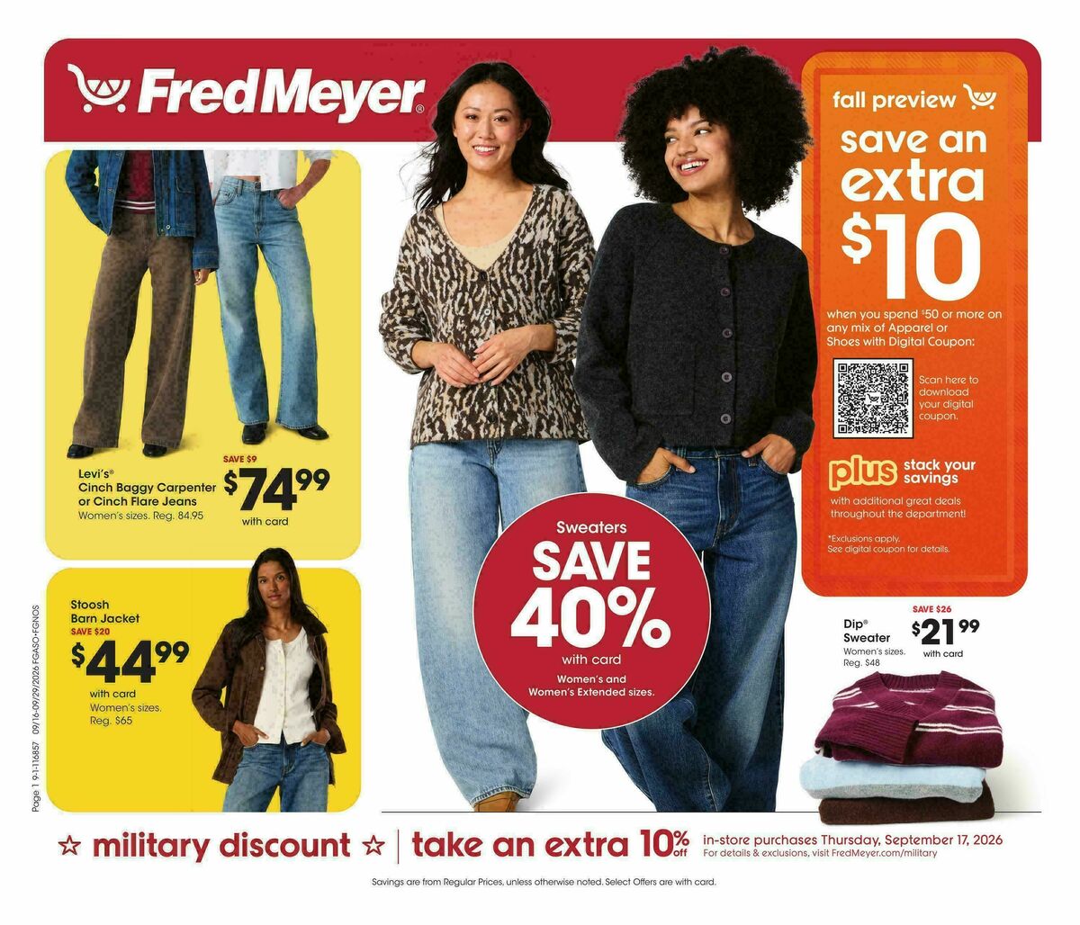 Fred Meyer Weekly Ad from September 16