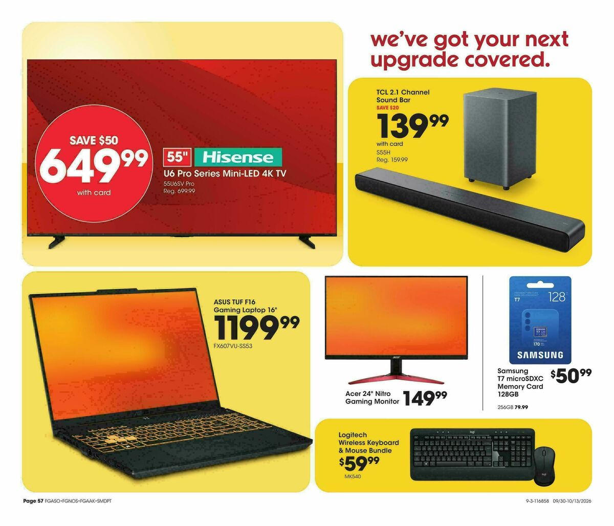 Fred Meyer Home & Apparel Weekly Ad from September 30