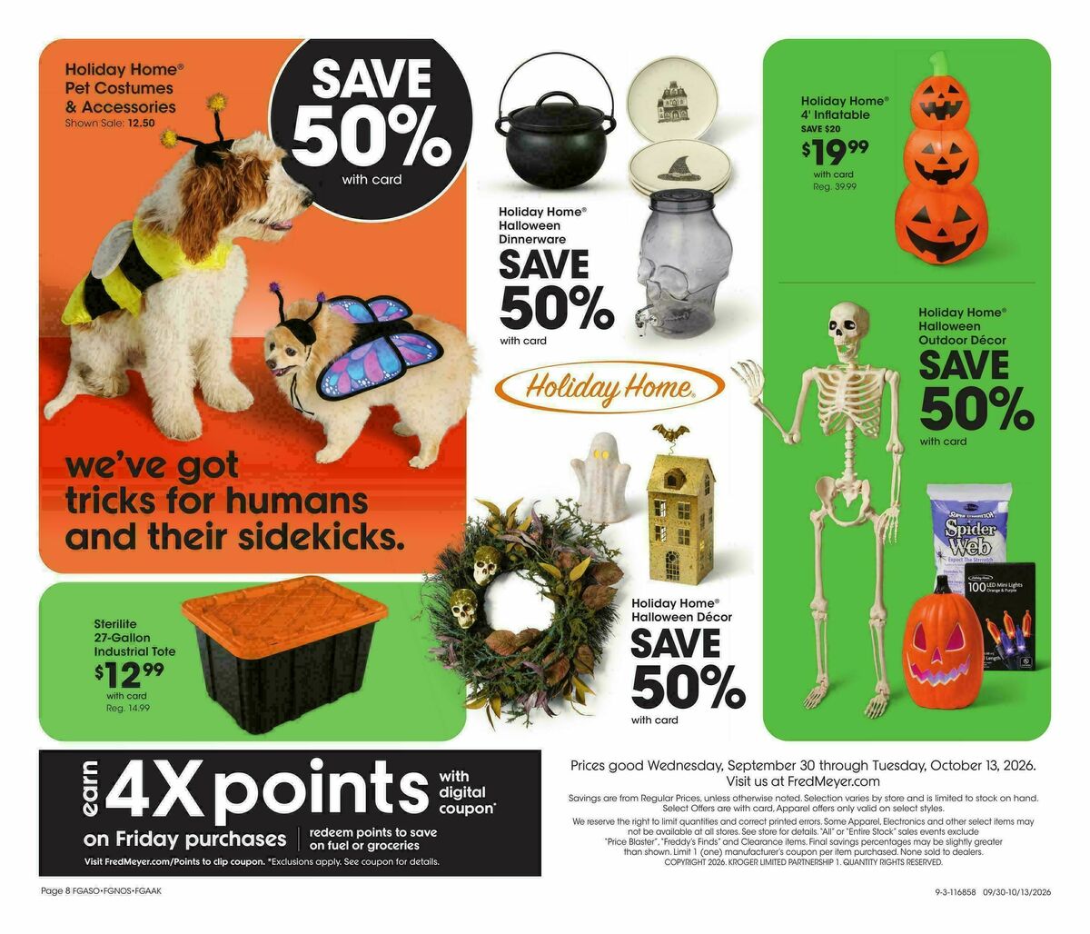 Fred Meyer Home & Apparel Weekly Ad from September 30