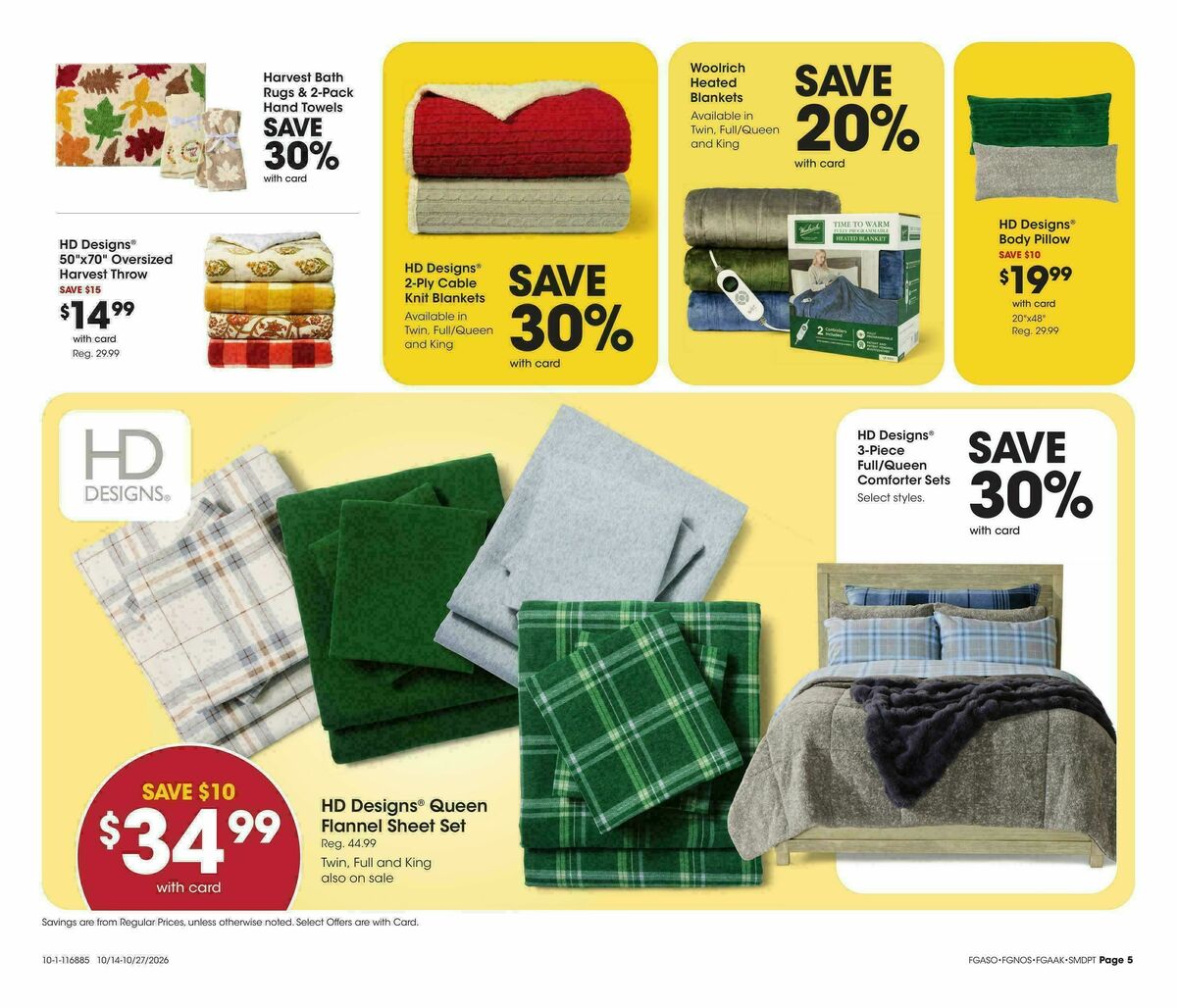 Fred Meyer Home & Apparel Weekly Ad from October 14