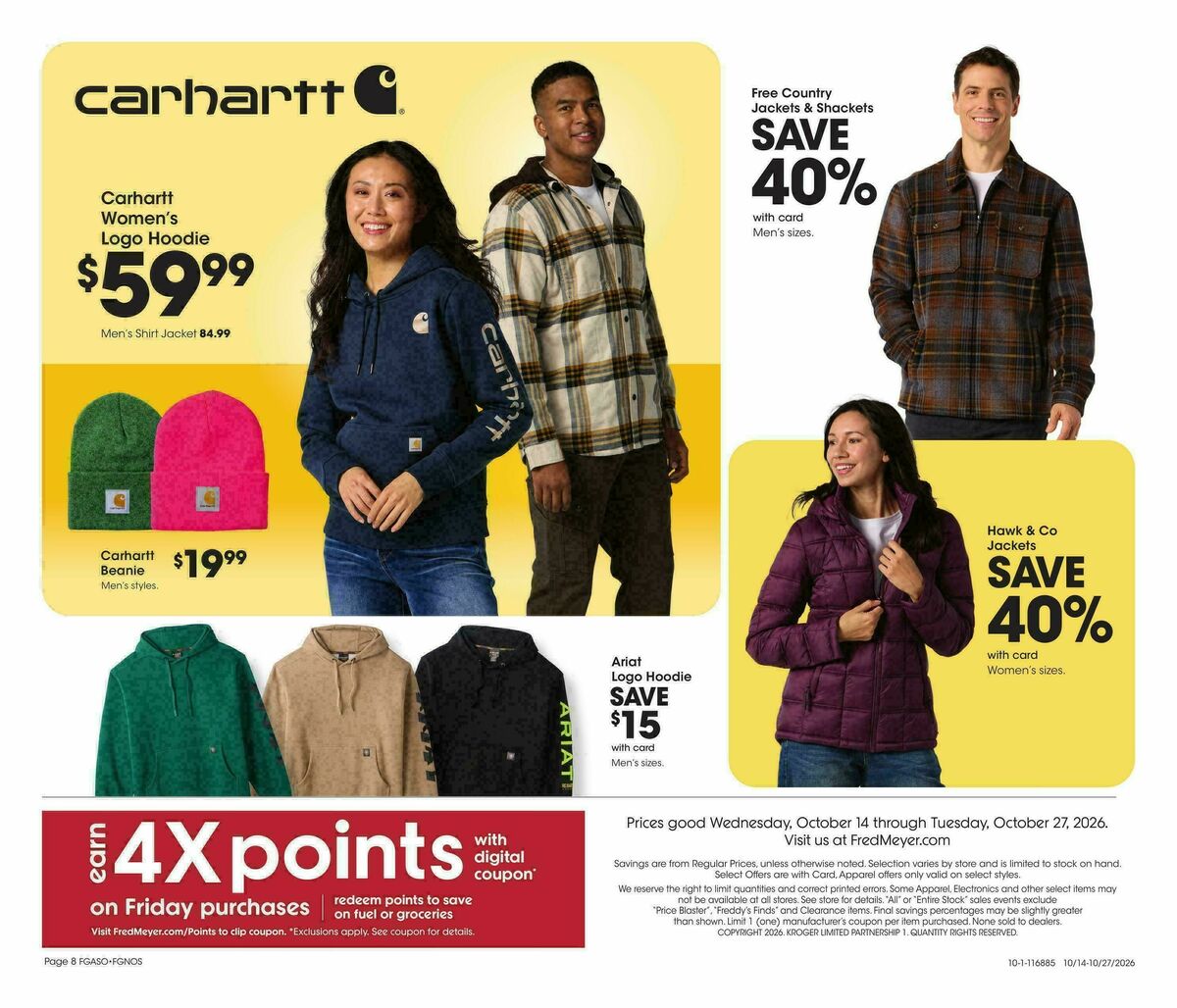 Fred Meyer Home & Apparel Weekly Ad from October 14