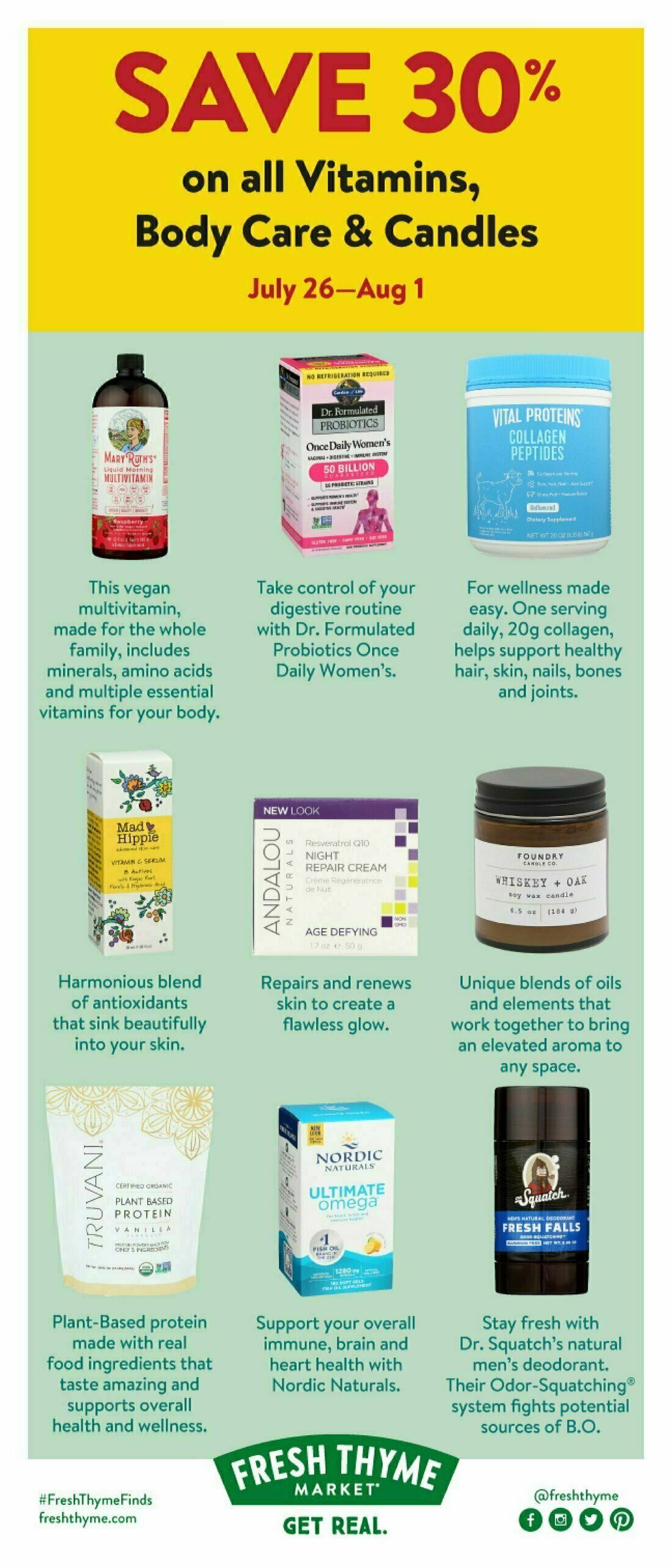 Fresh Thyme Farmers Market Weekly Ad from July 26