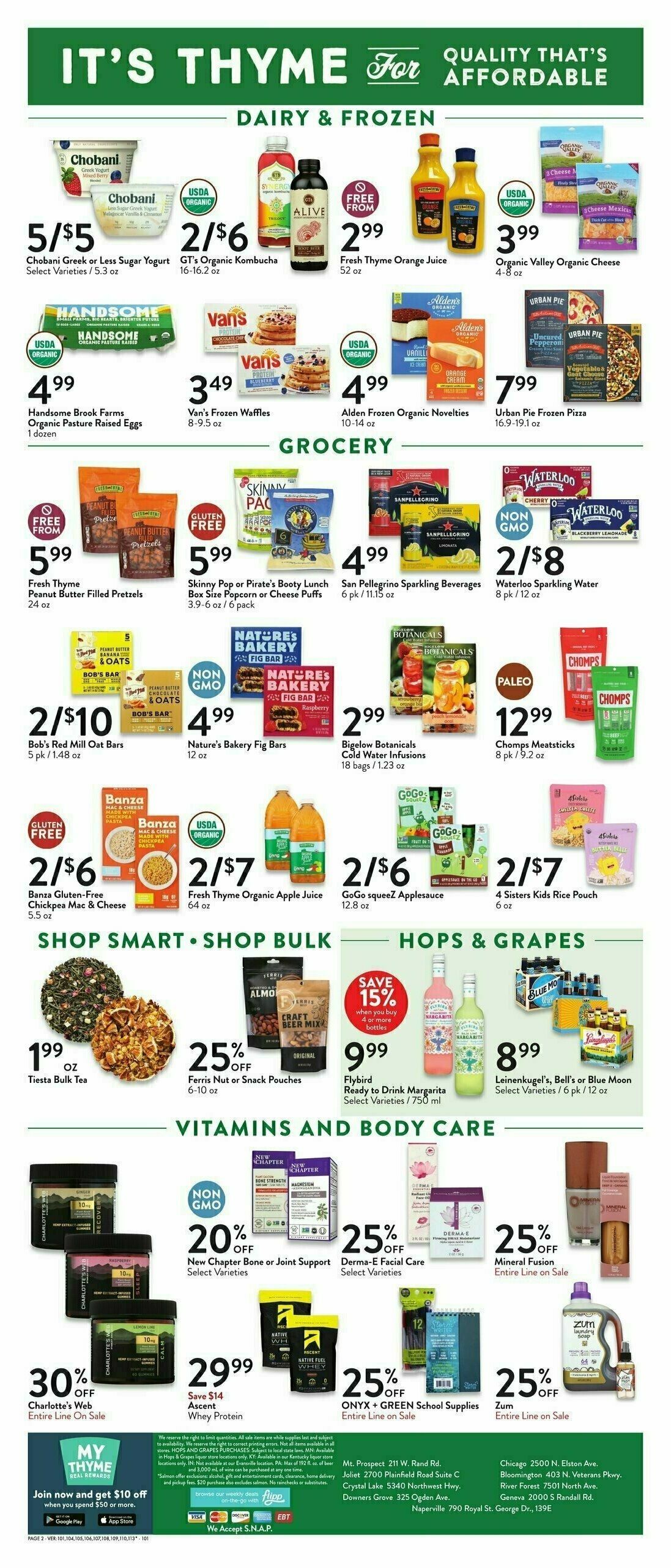 Fresh Thyme Farmers Market Weekly Ad from August 2