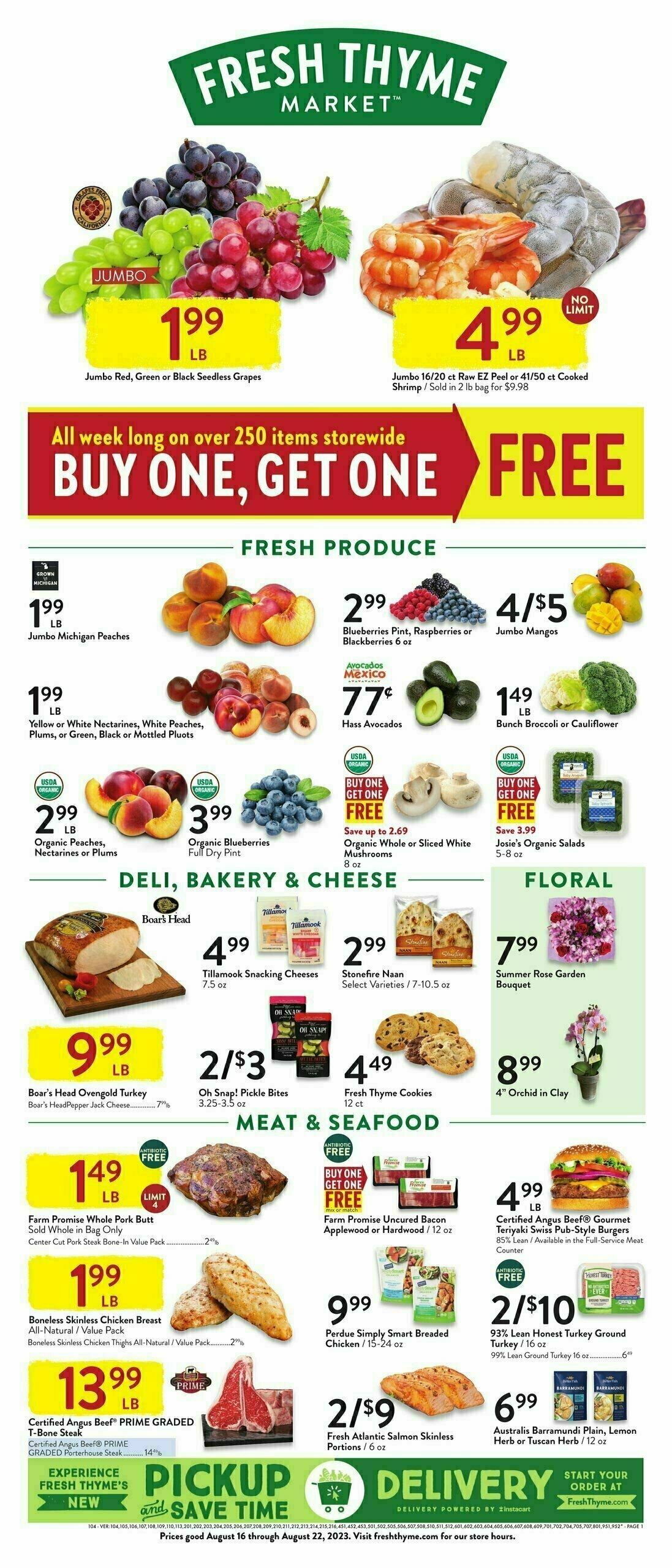 Fresh Thyme Farmers Market Weekly Ad from August 16