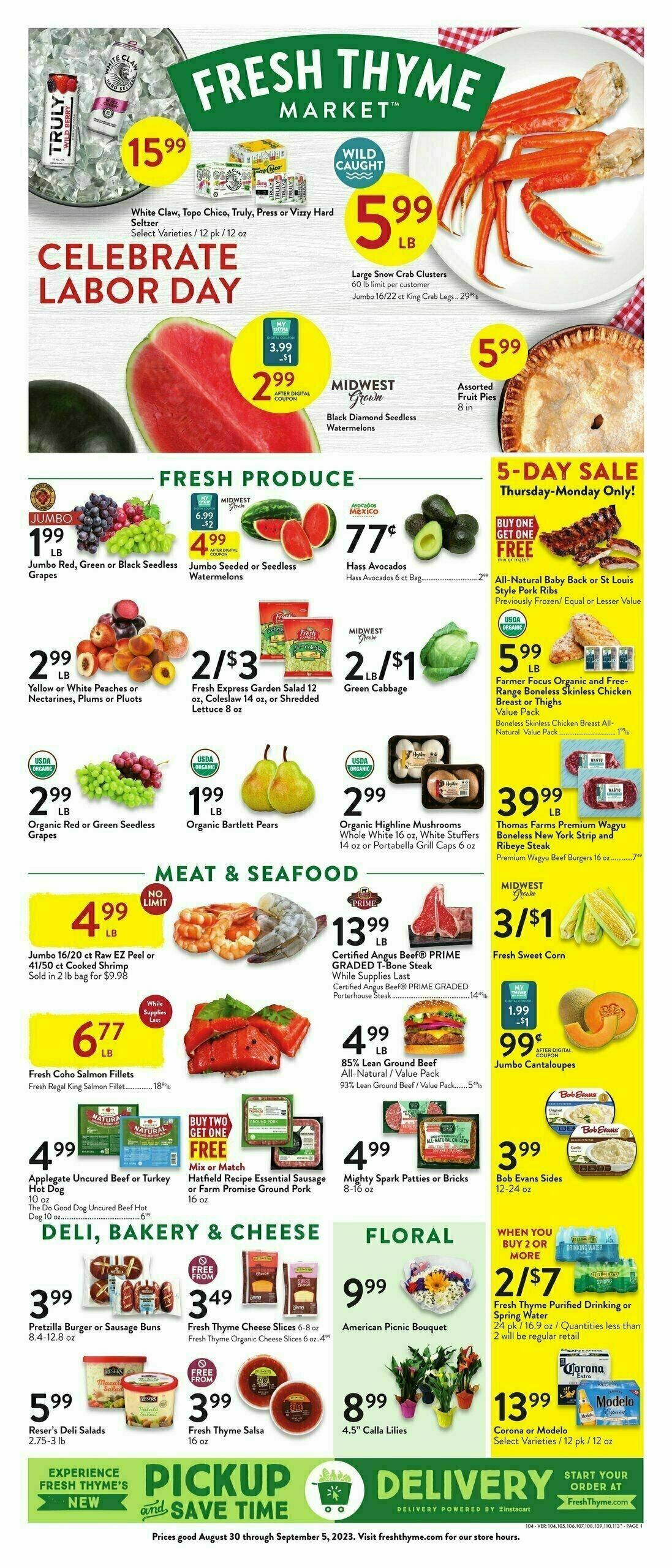Fresh Thyme Farmers Market Weekly Ad from August 30