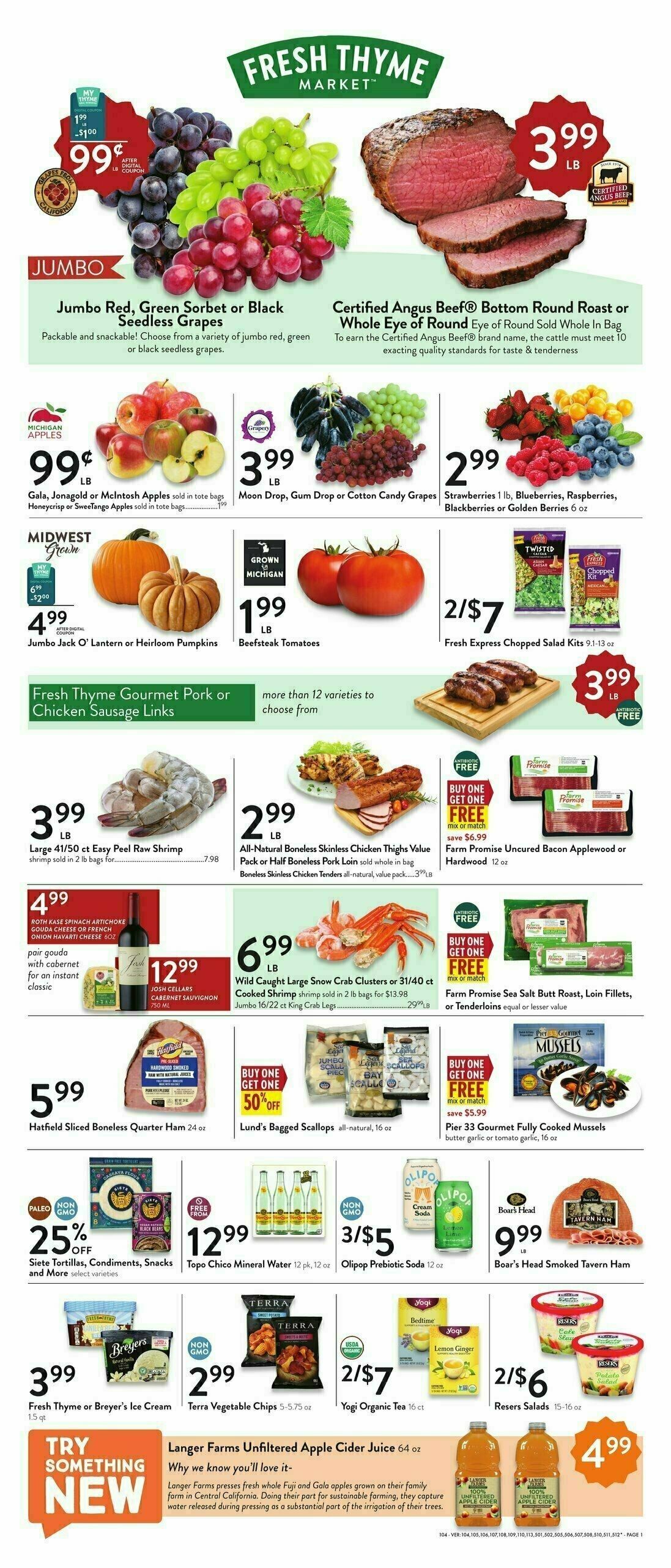 Fresh Thyme Farmers Market Weekly Ad from September 20