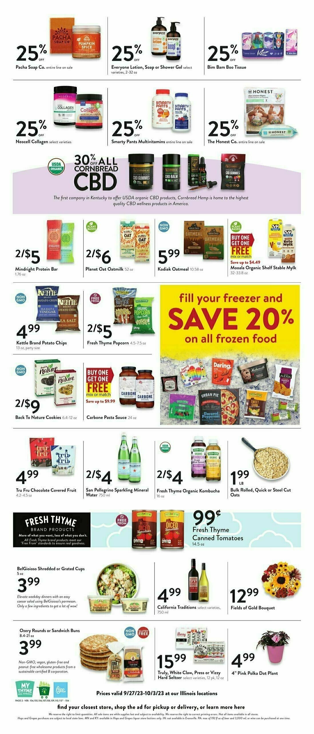 Fresh Thyme Farmers Market Weekly Ad from September 27