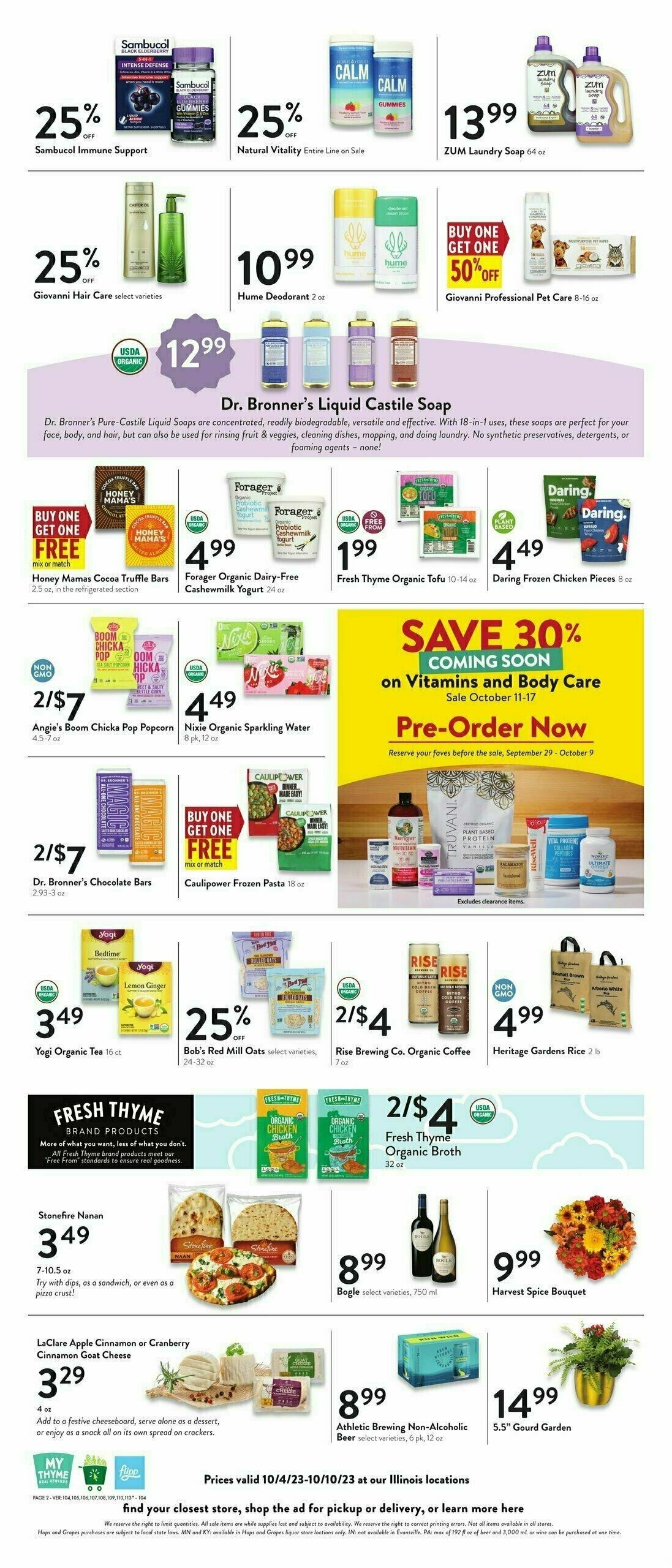 Fresh Thyme Farmers Market Weekly Ad from October 4