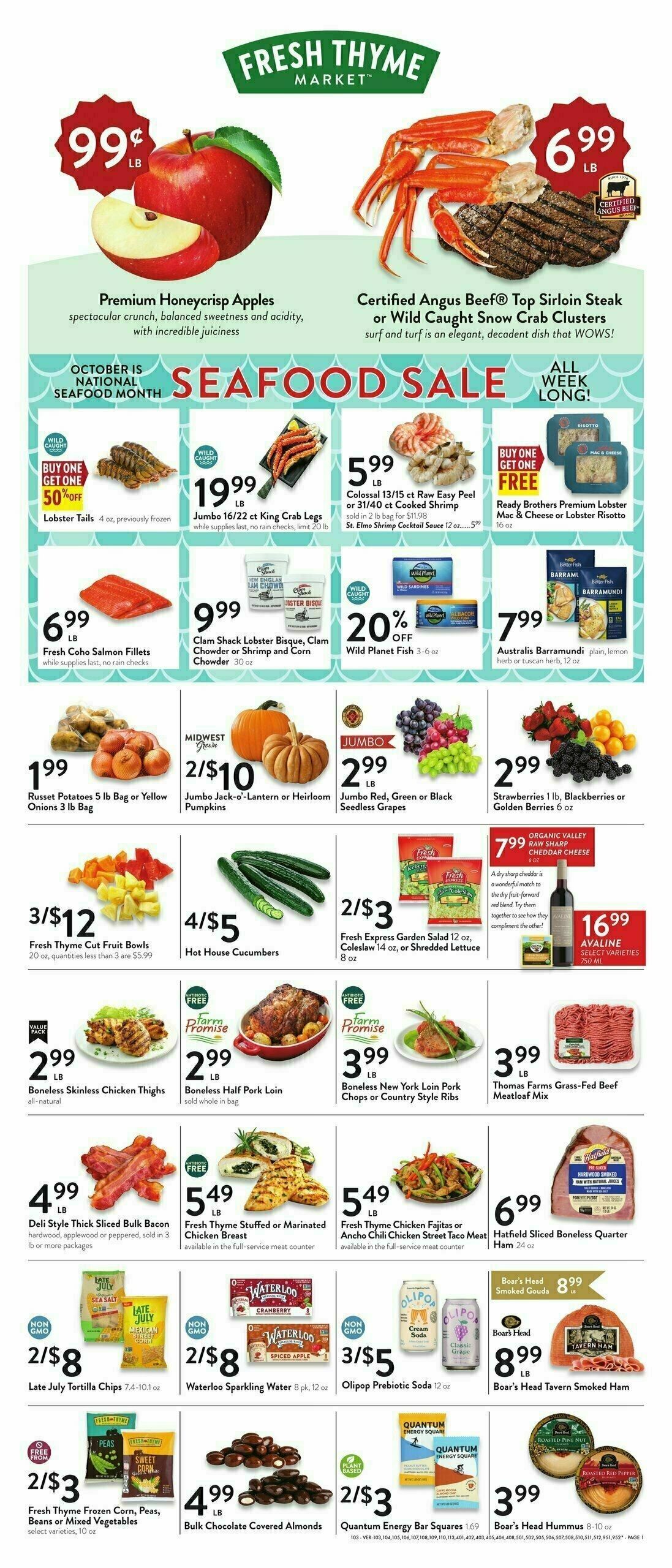 Fresh Thyme Farmers Market Weekly Ad from October 18