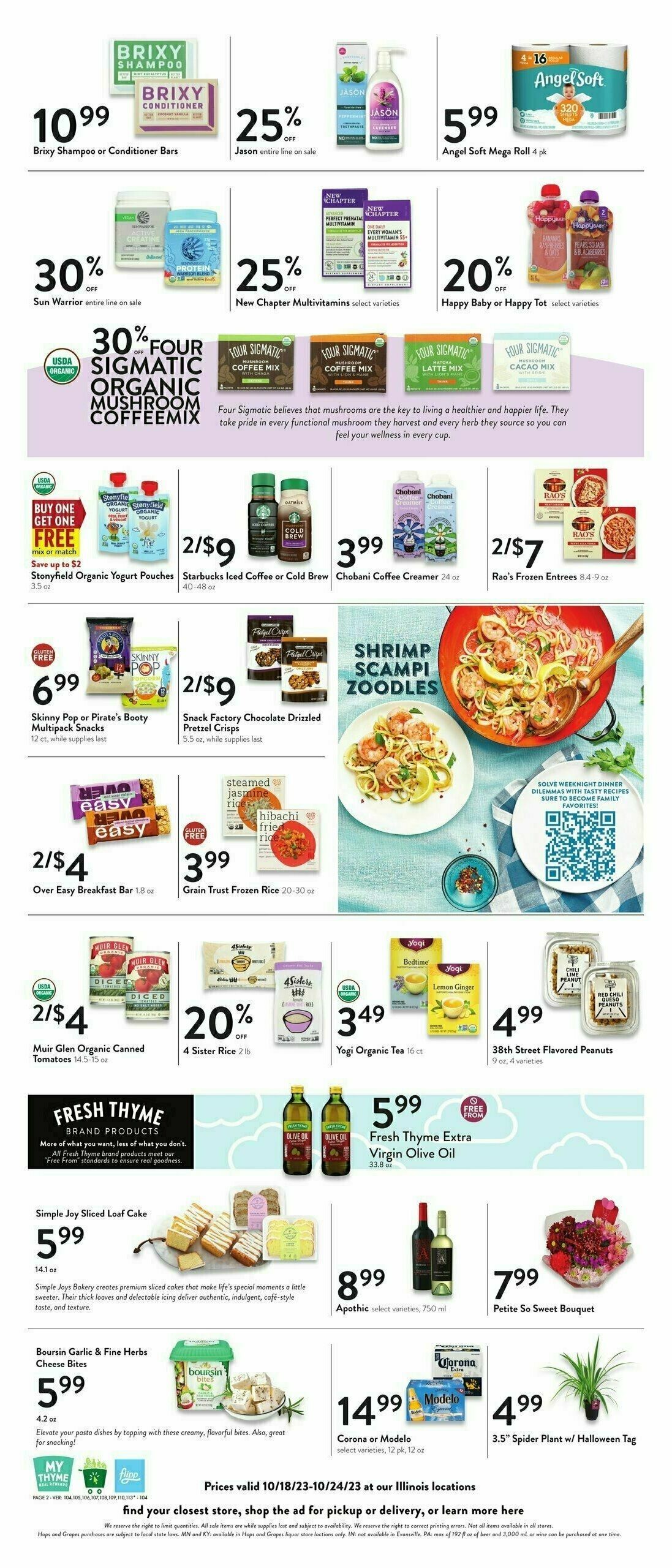 Fresh Thyme Farmers Market Weekly Ad from October 18