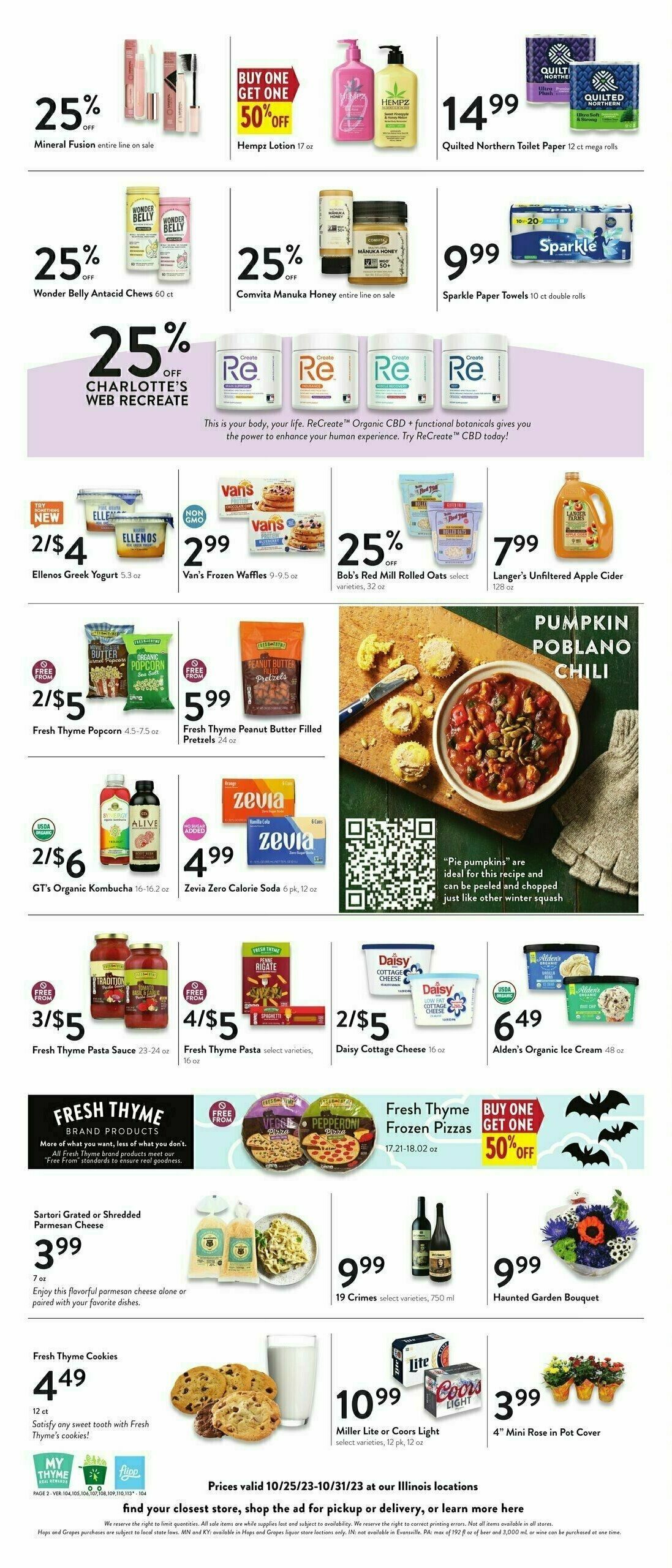 Fresh Thyme Farmers Market Weekly Ad from October 25