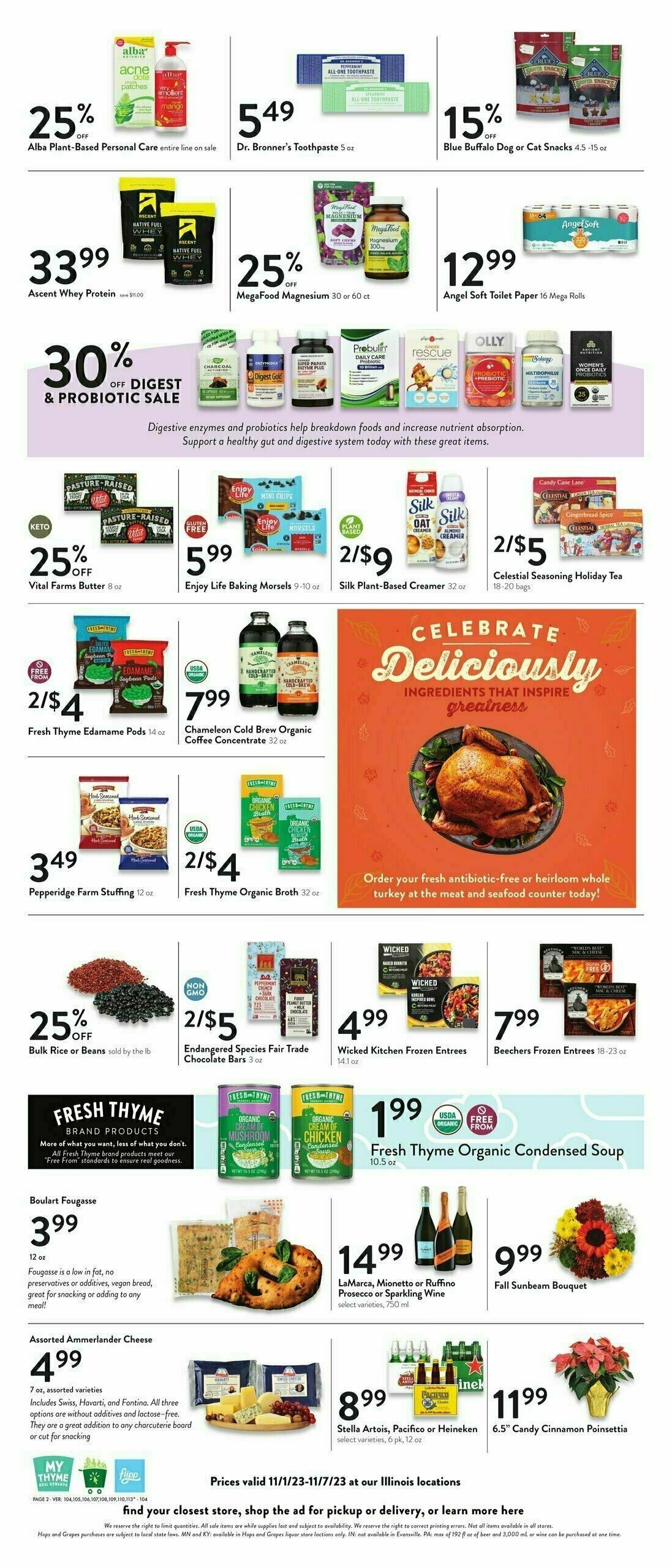 Fresh Thyme Farmers Market Weekly Ad from November 1