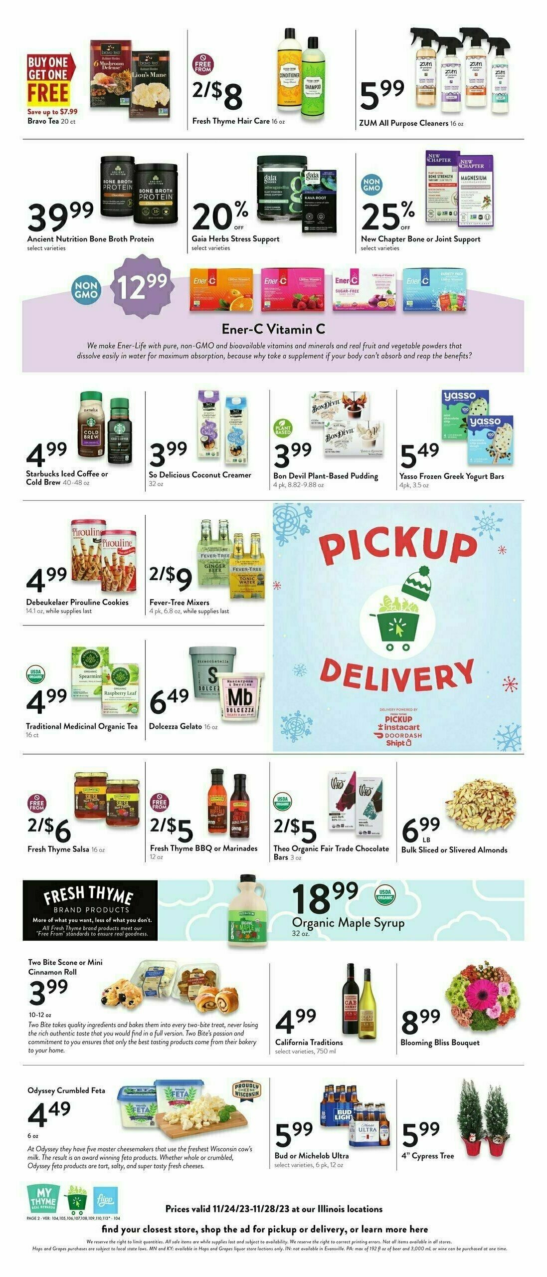 Fresh Thyme Farmers Market Weekly Ad from November 24