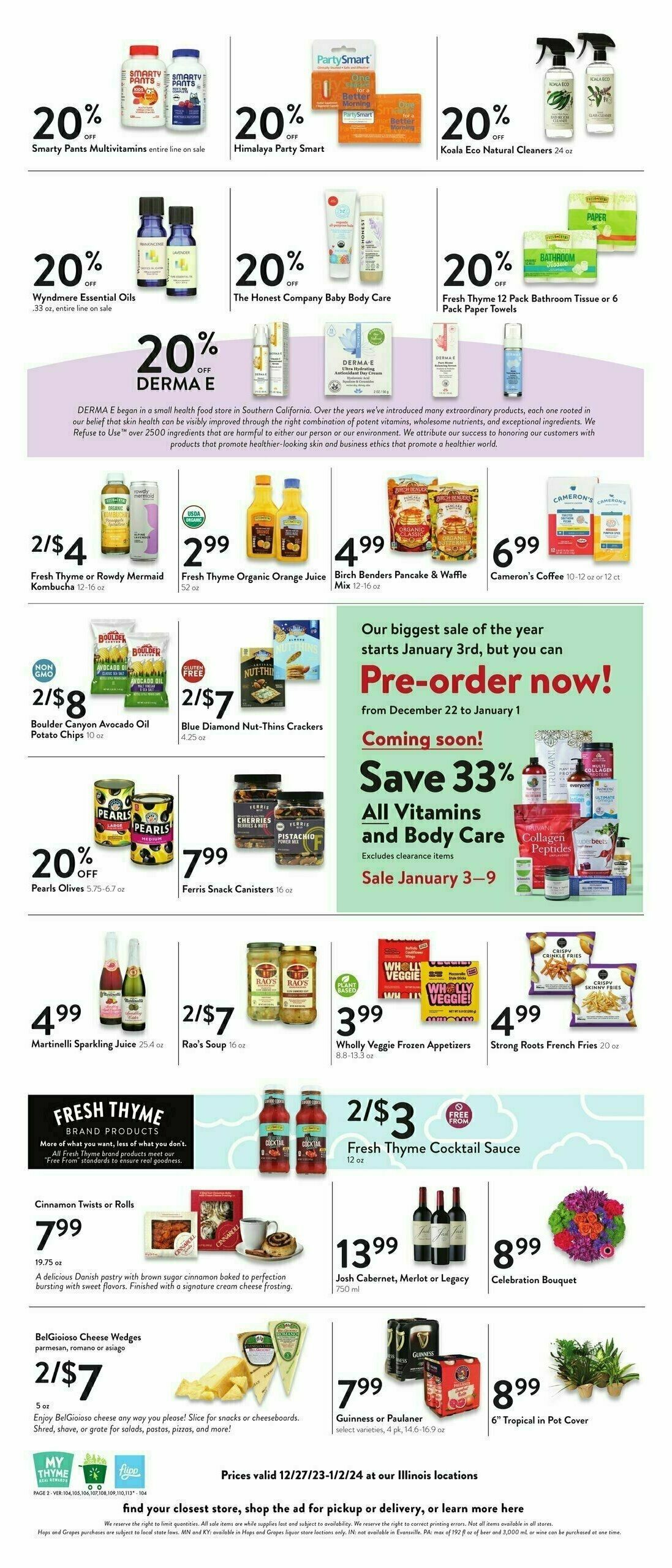 Fresh Thyme Farmers Market Weekly Ad from December 27