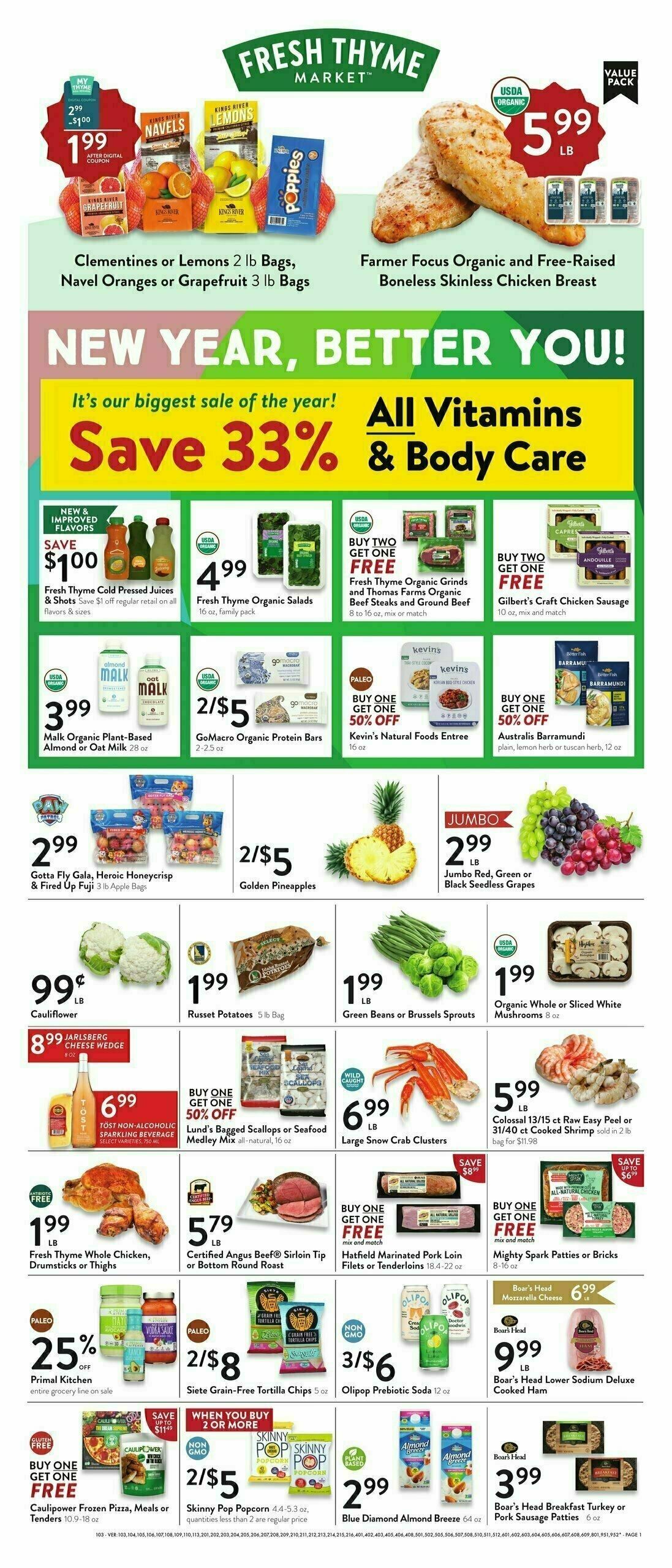 Fresh Thyme Farmers Market Weekly Ad from January 3