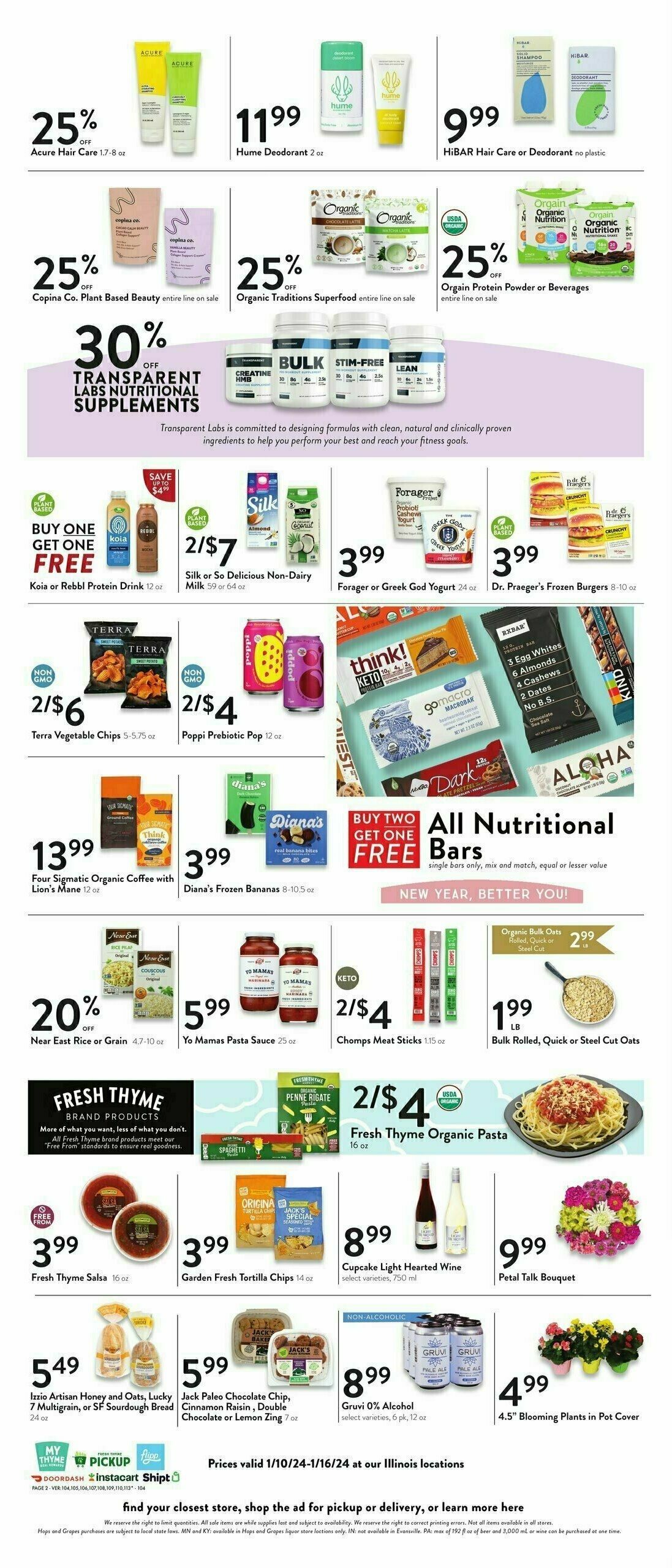 Fresh Thyme Farmers Market Weekly Ad from January 10