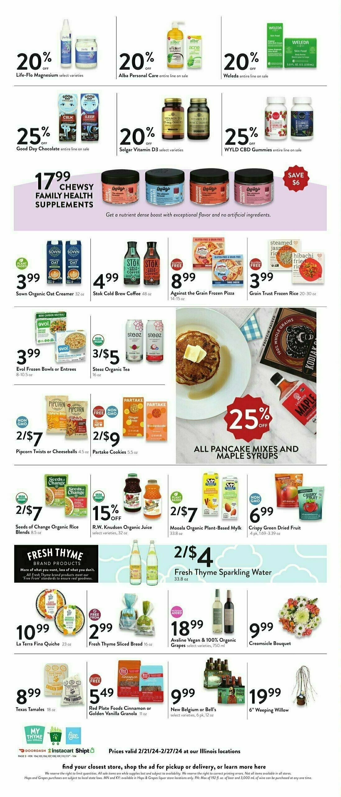 Fresh Thyme Farmers Market Weekly Ad from February 21