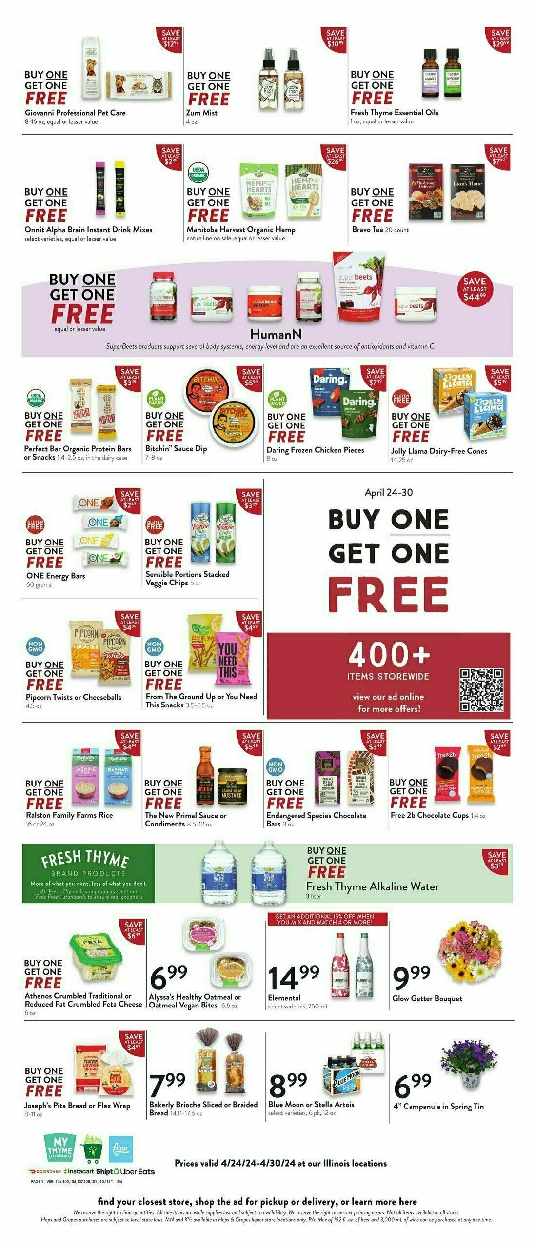 Fresh Thyme Farmers Market Weekly Ad from April 24