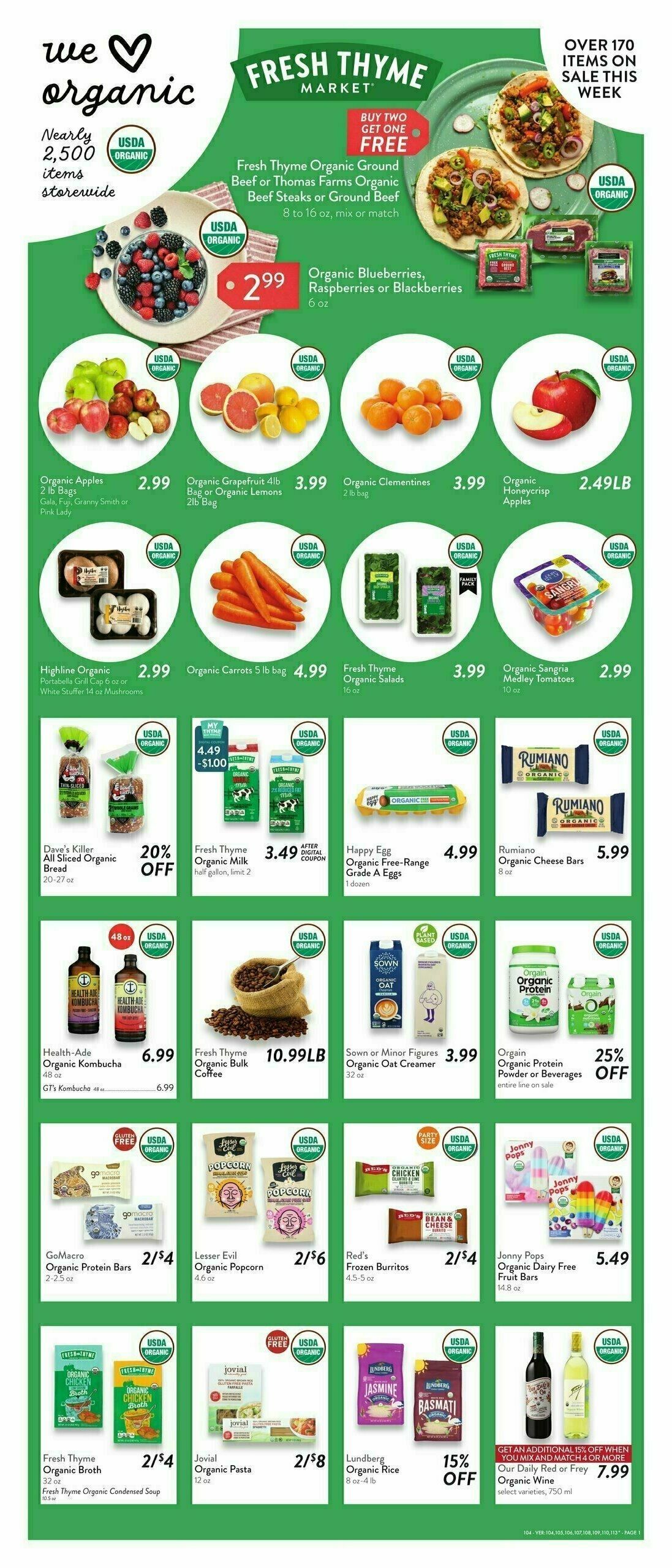 Fresh Thyme Farmers Market Weekly Ad from January 15
