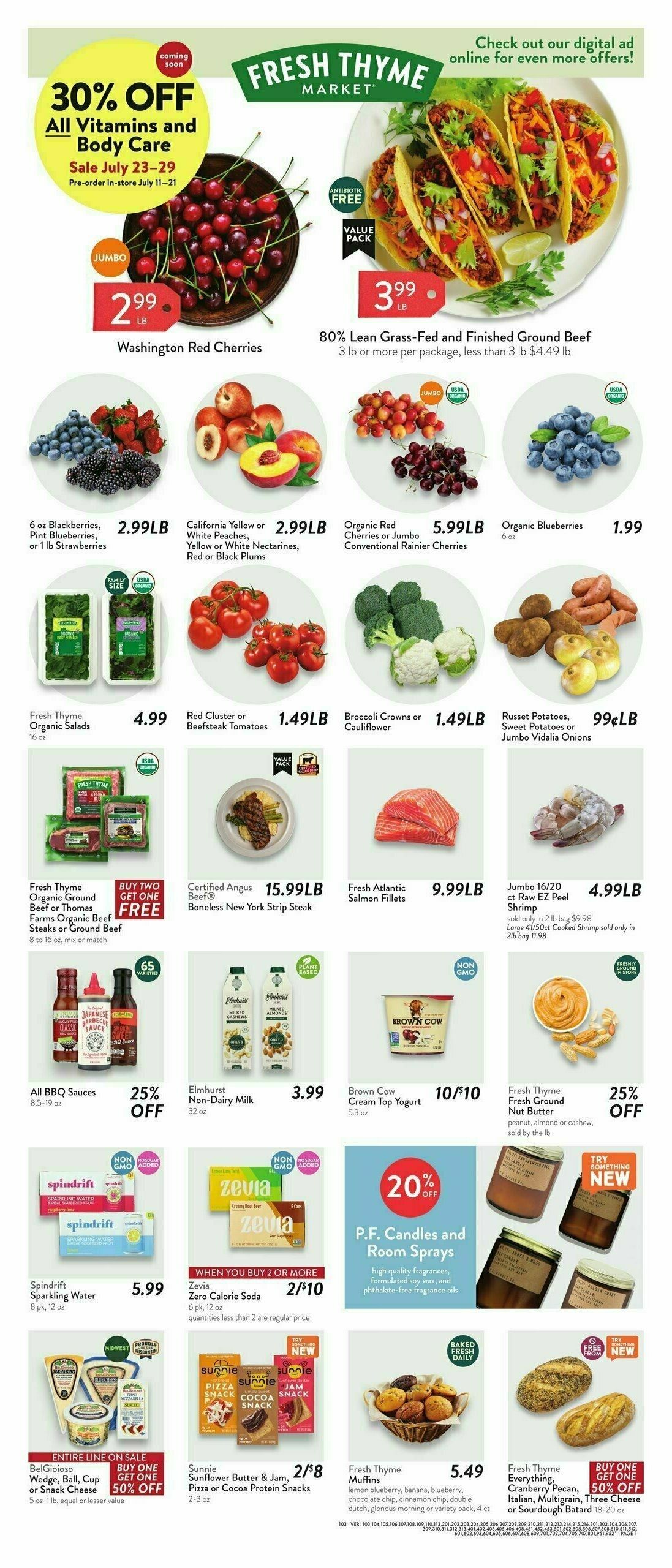 Fresh Thyme Farmers Market Weekly Ad from July 16