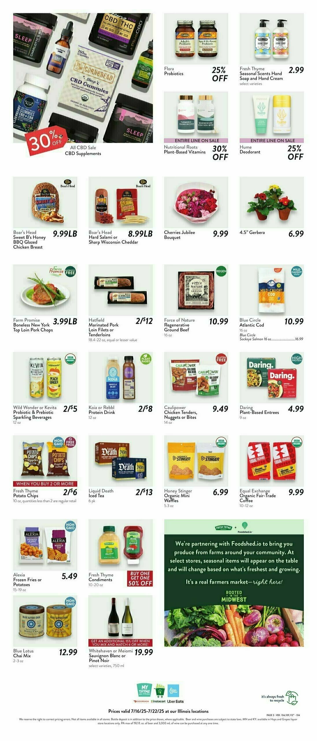 Fresh Thyme Farmers Market Weekly Ad from July 16