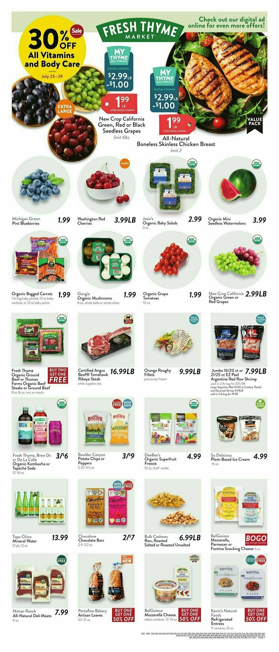 Fresh Thyme Farmers Market Weekly Ad from July 23