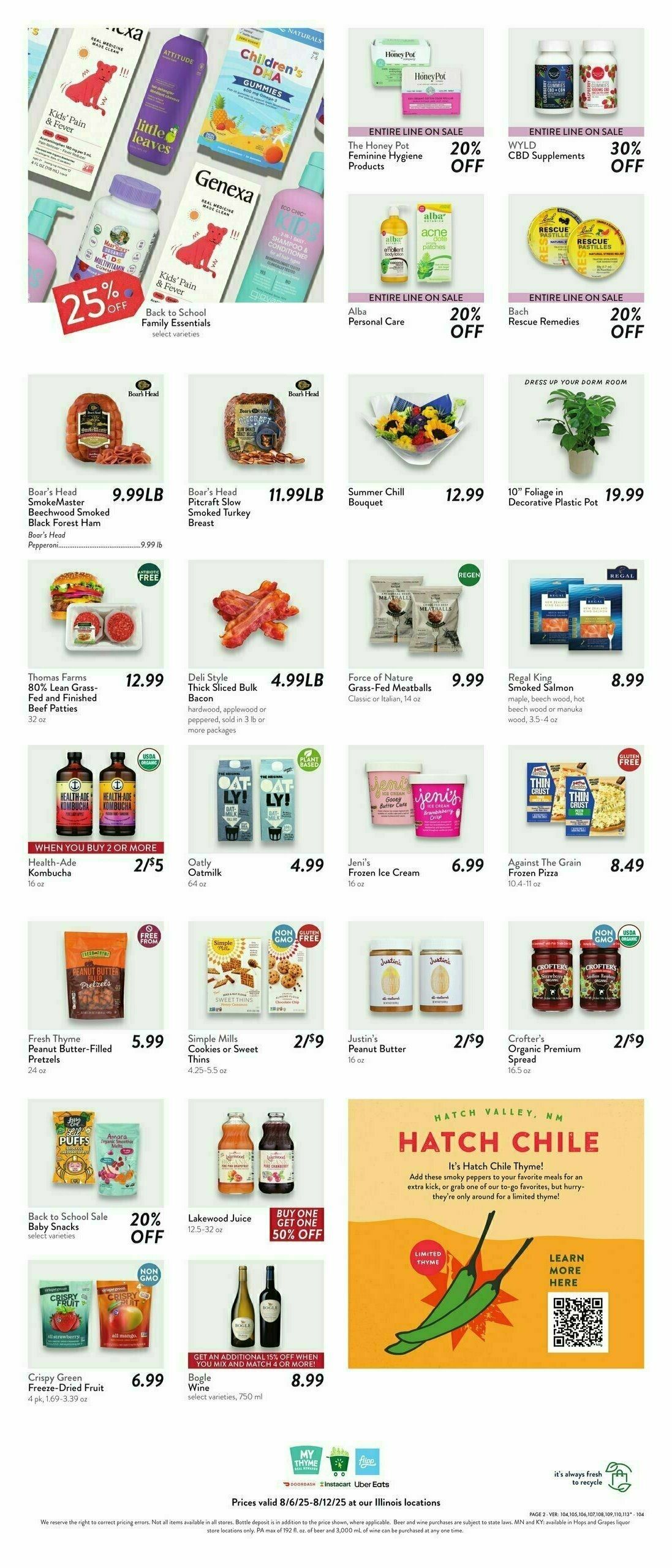Fresh Thyme Farmers Market Weekly Ad from August 6