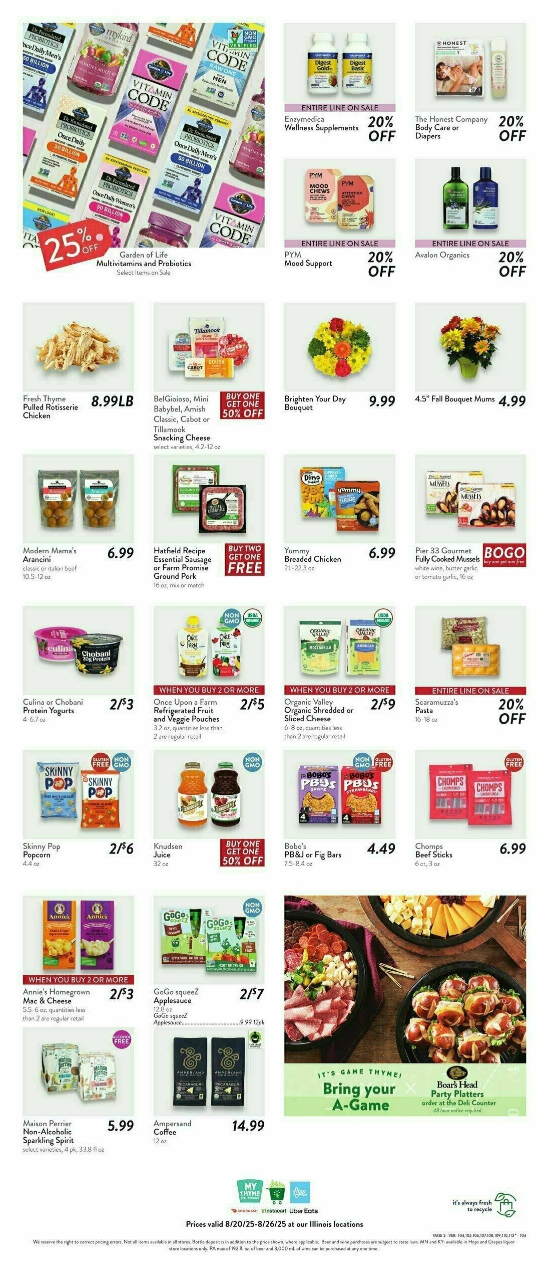 Fresh Thyme Farmers Market Weekly Ad from August 20