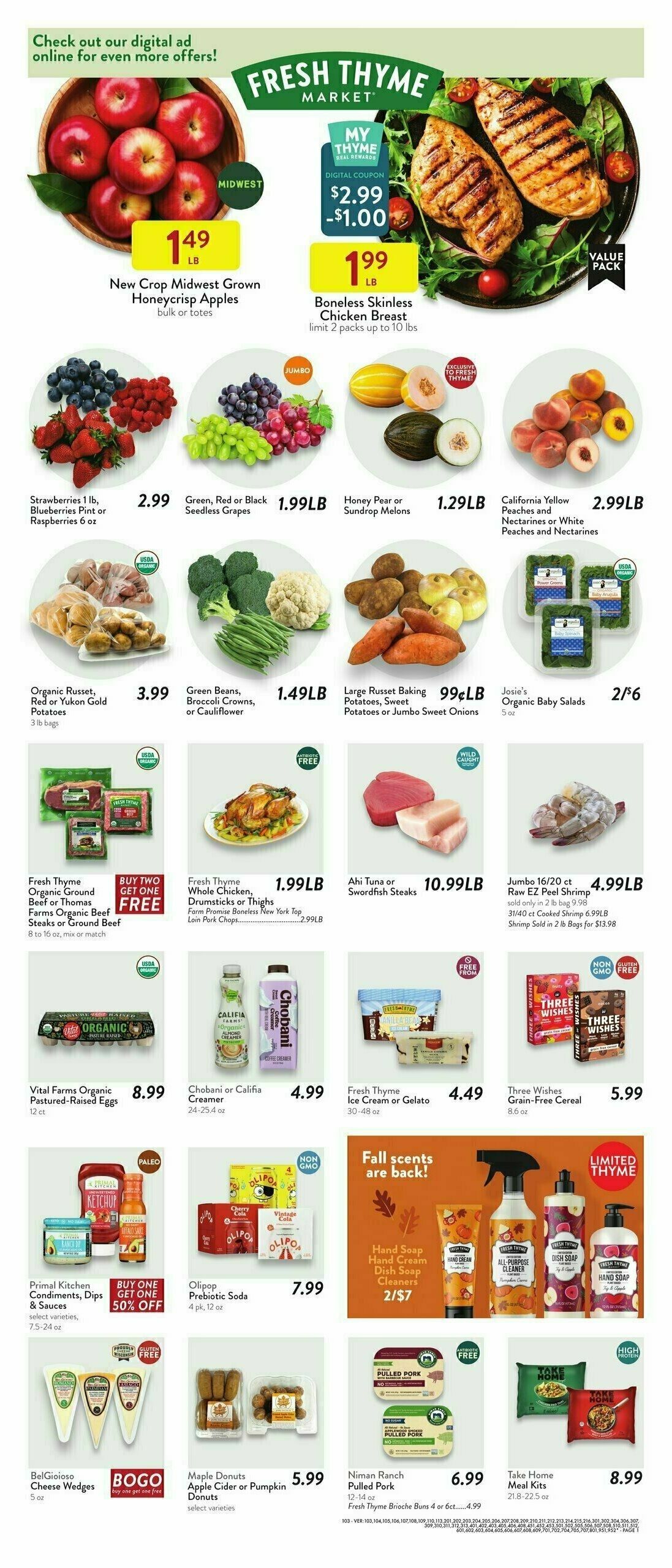 Fresh Thyme Farmers Market Weekly Ad from September 10