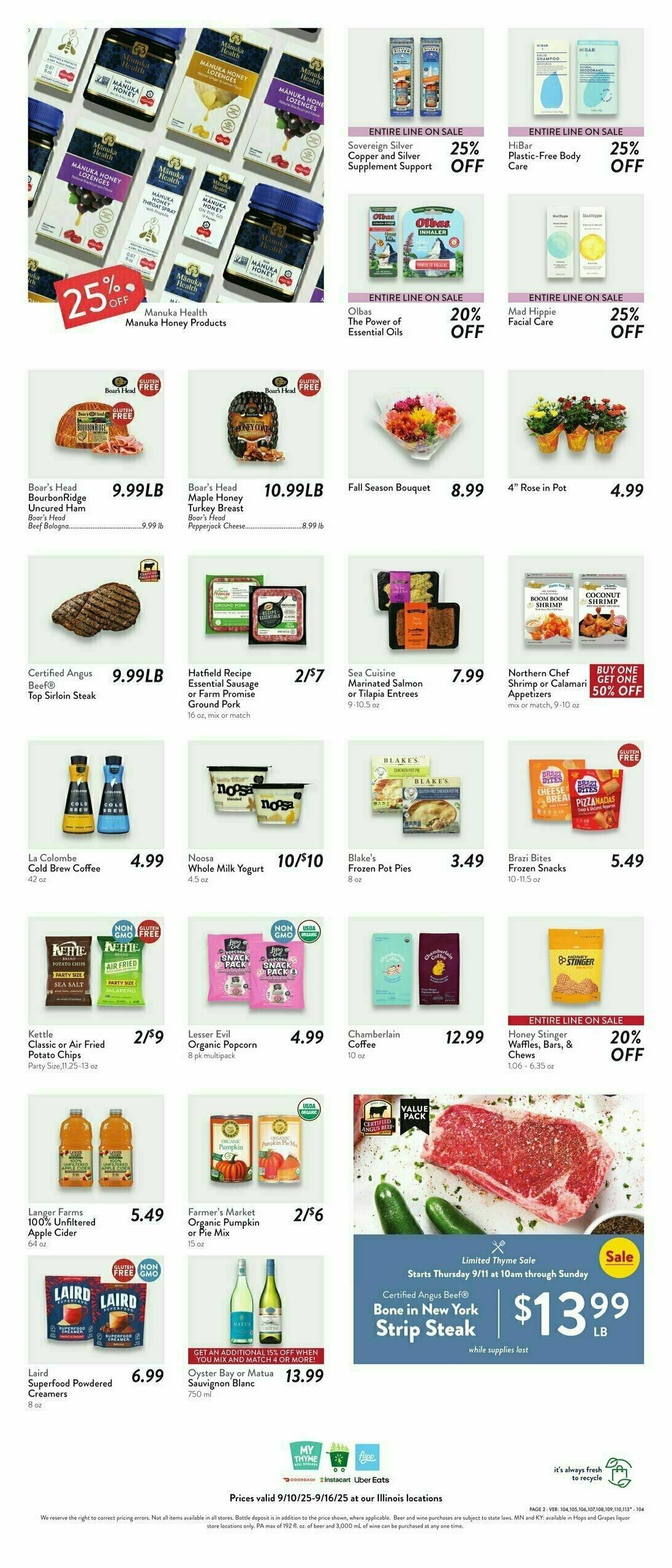 Fresh Thyme Farmers Market Weekly Ad from September 10