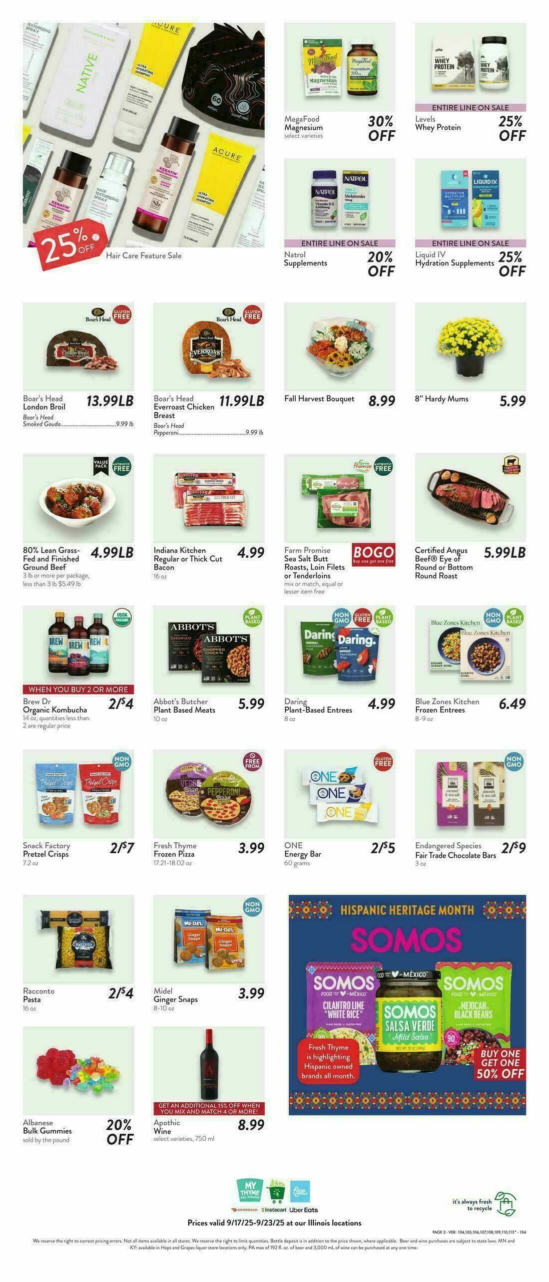 Fresh Thyme Farmers Market Weekly Ad from September 17
