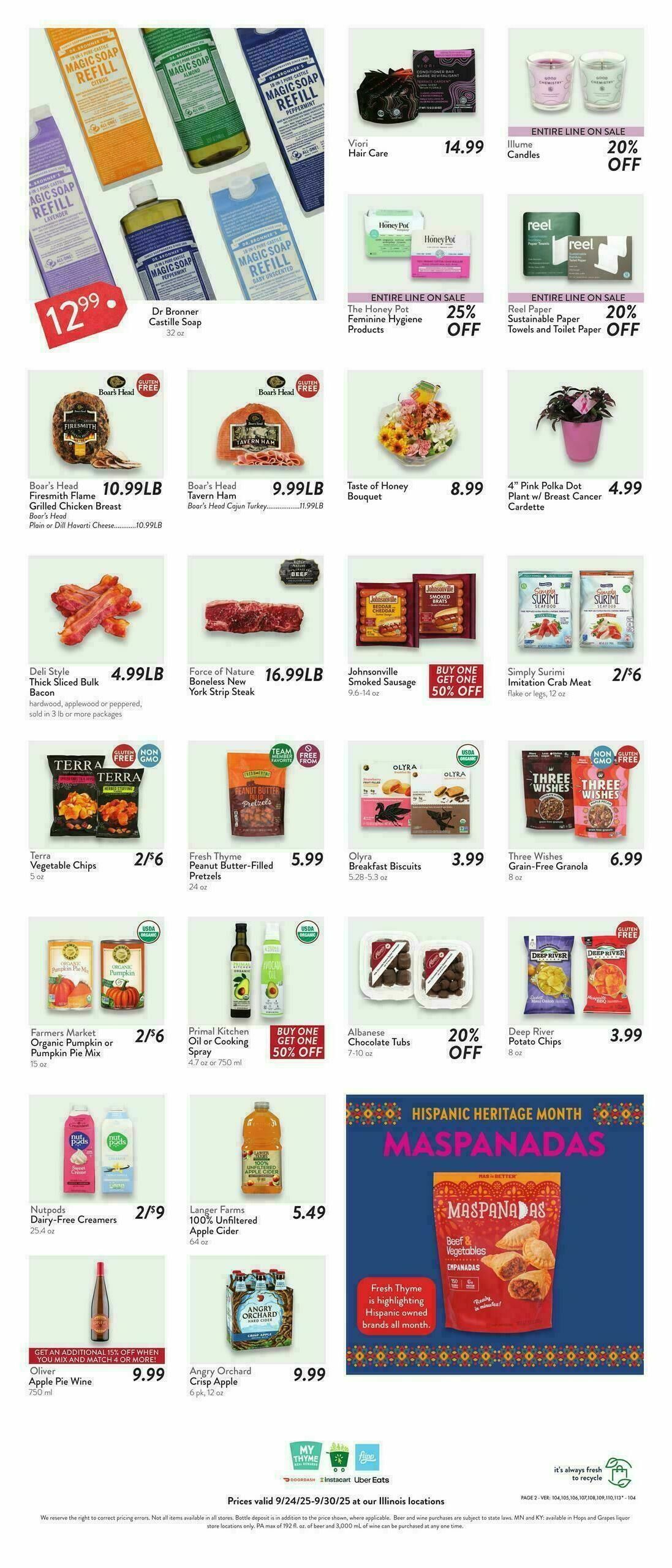 Fresh Thyme Farmers Market Weekly Ad from September 24