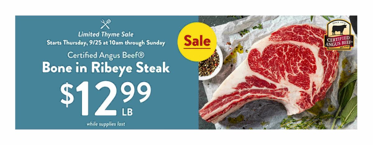 Fresh Thyme Farmers Market Weekly Ad from September 24