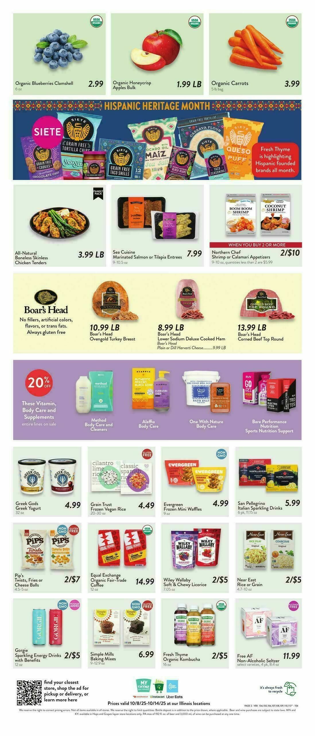 Fresh Thyme Farmers Market Weekly Ad from October 8