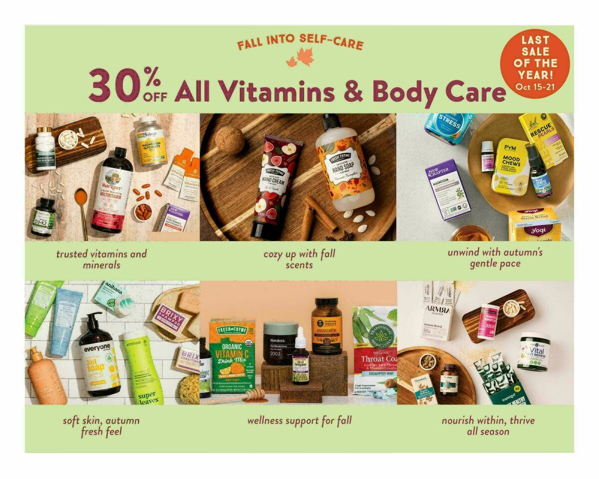 Fresh Thyme Farmers Market Weekly Ad from October 15