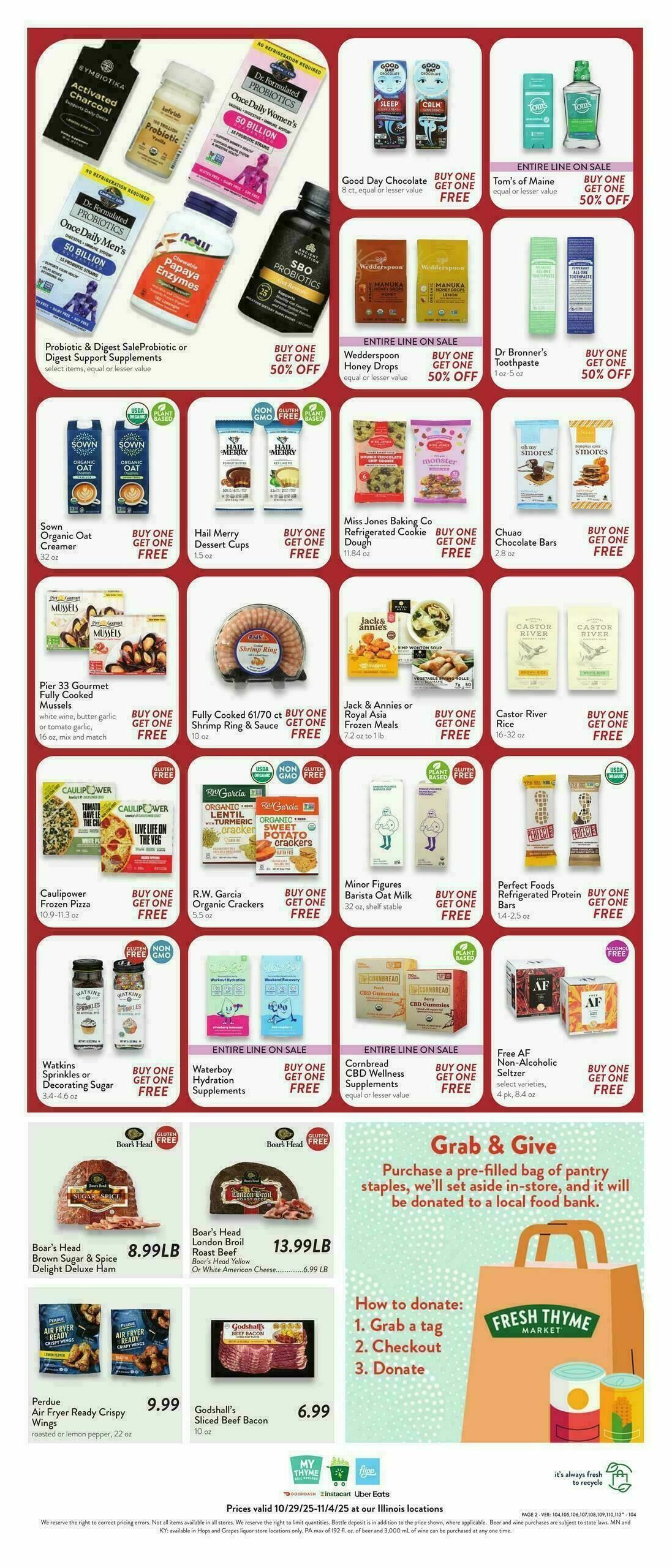 Fresh Thyme Farmers Market Weekly Ad from October 29
