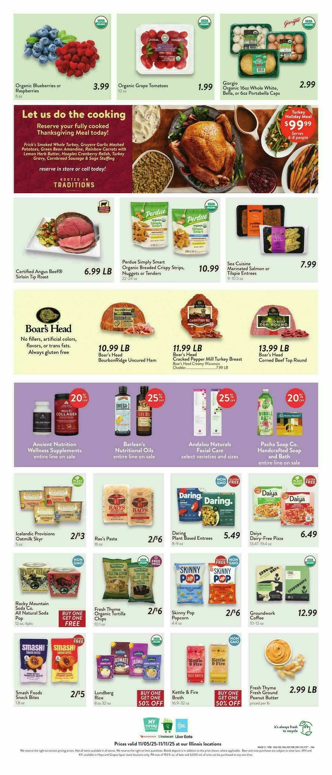 Fresh Thyme Farmers Market Weekly Ad from November 5