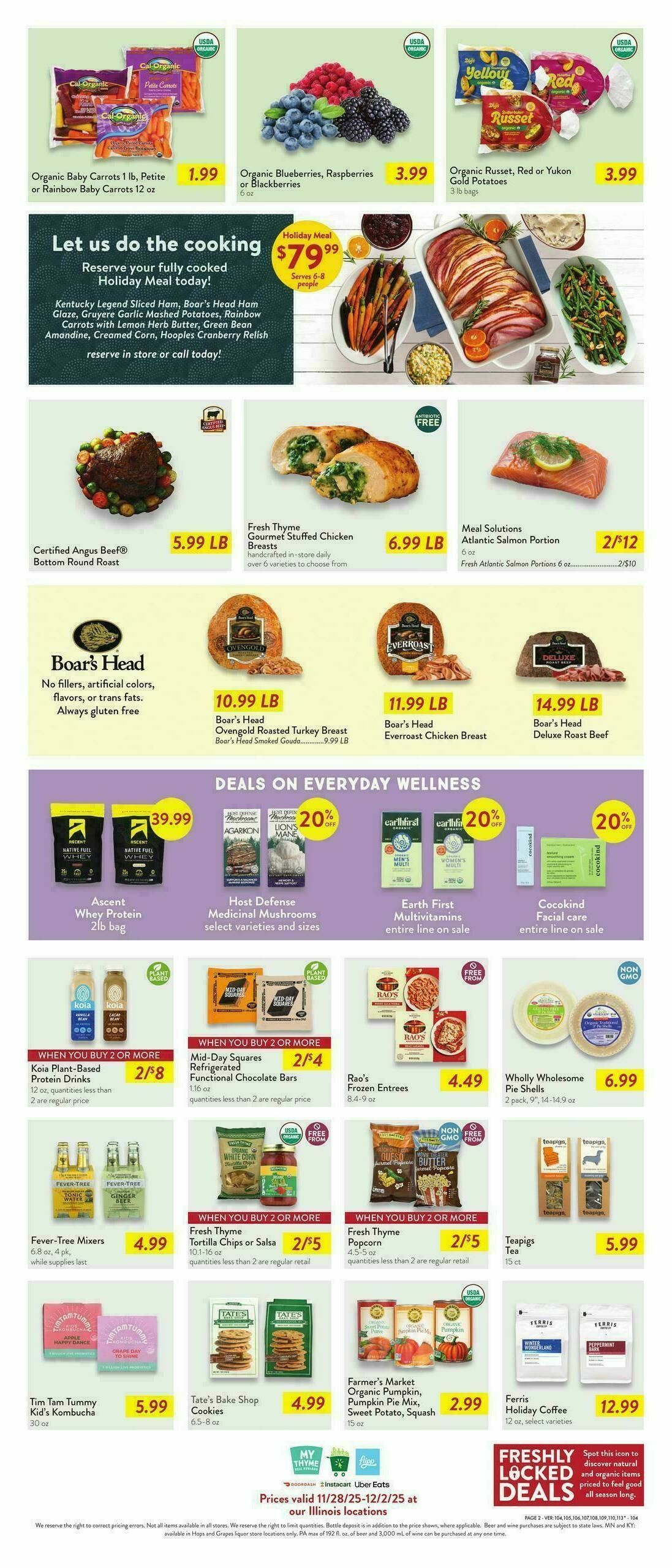 Fresh Thyme Farmers Market Weekly Ad from November 26