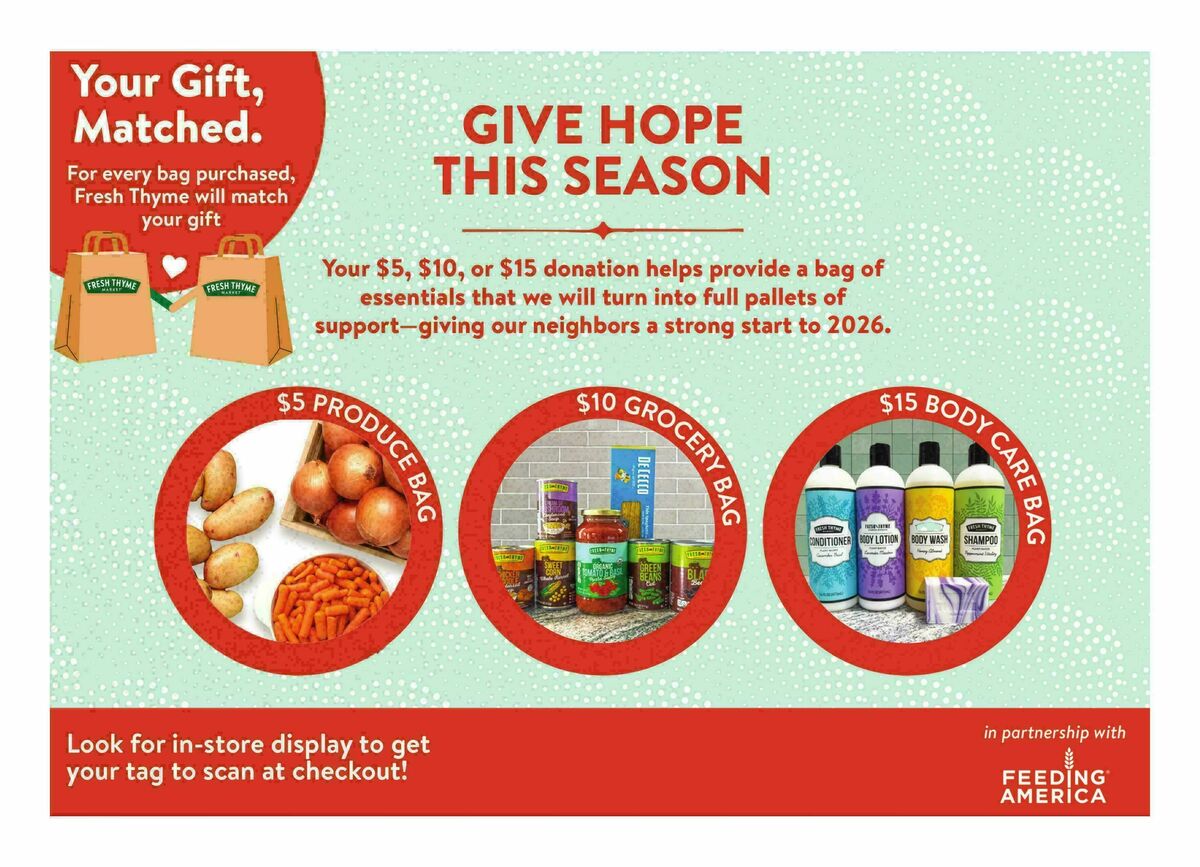 Fresh Thyme Farmers Market Weekly Ad from November 26
