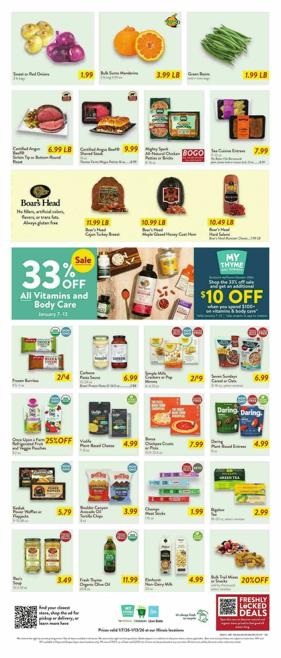 Fresh Thyme Farmers Market Weekly Ad from January 7